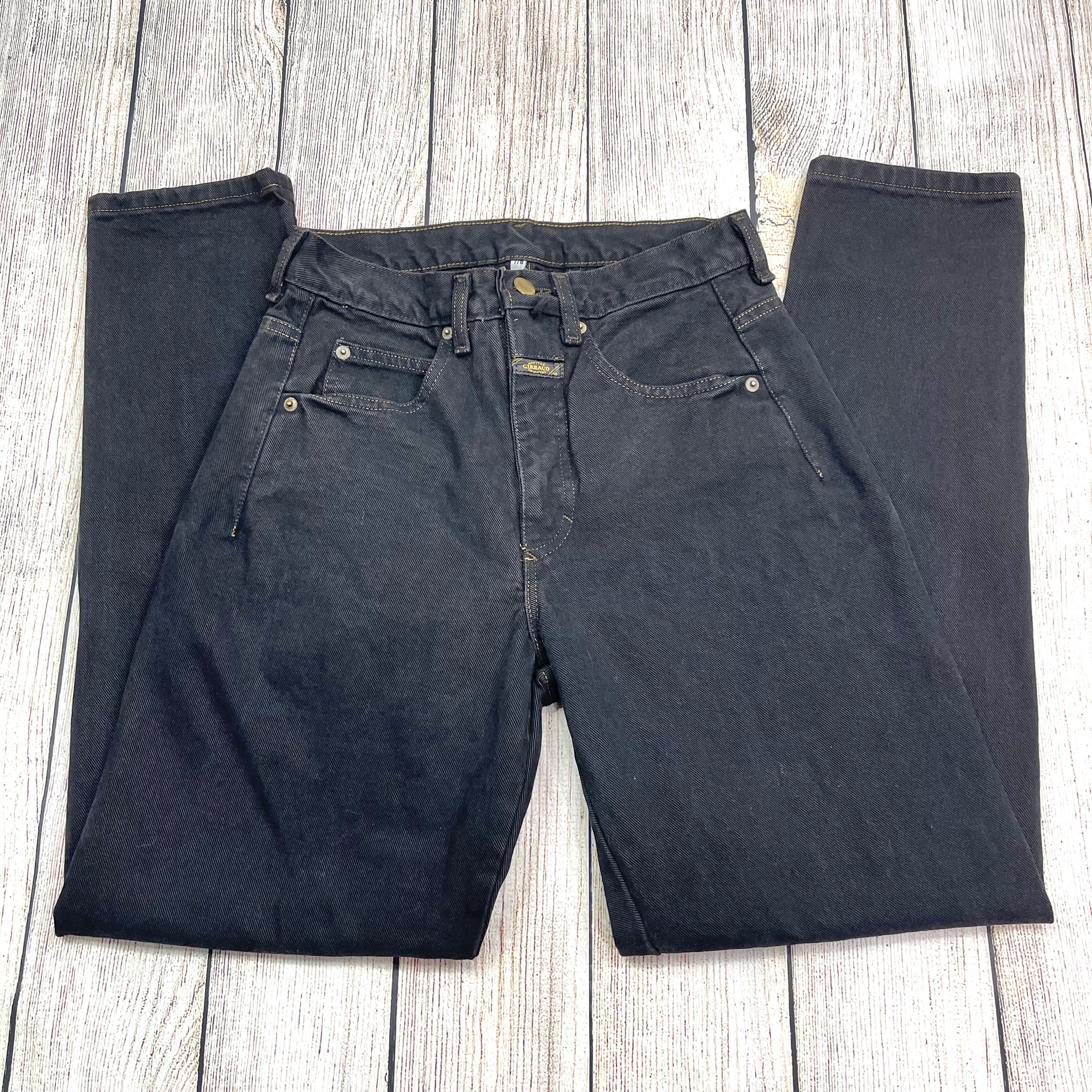 80s/90s Black Denim High Waisted Tapered Leg Mom Jeans By Marithe Francois Girbaud - Image 5