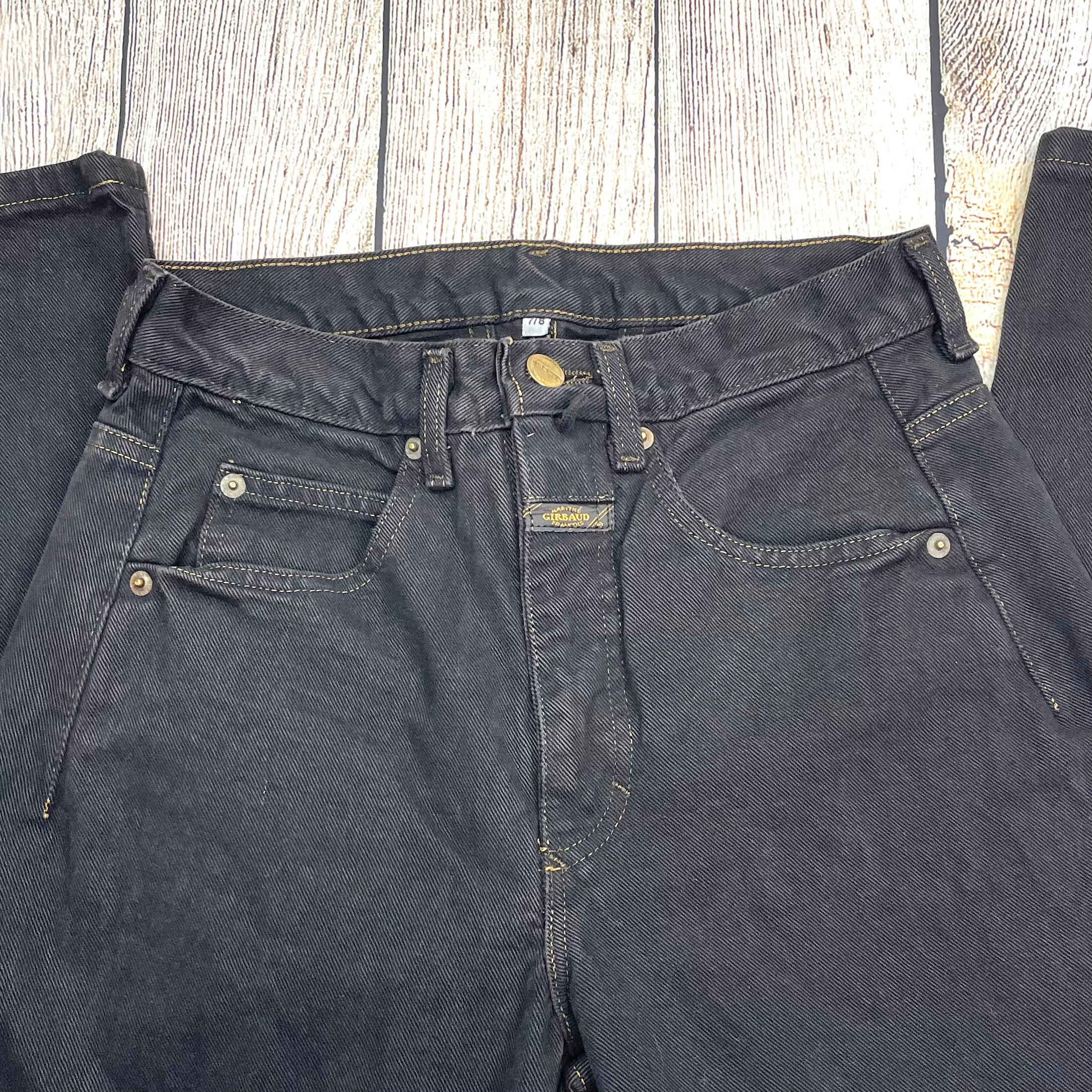 80s/90s Black Denim High Waisted Tapered Leg Mom Jeans By Marithe Francois Girbaud - Image 6