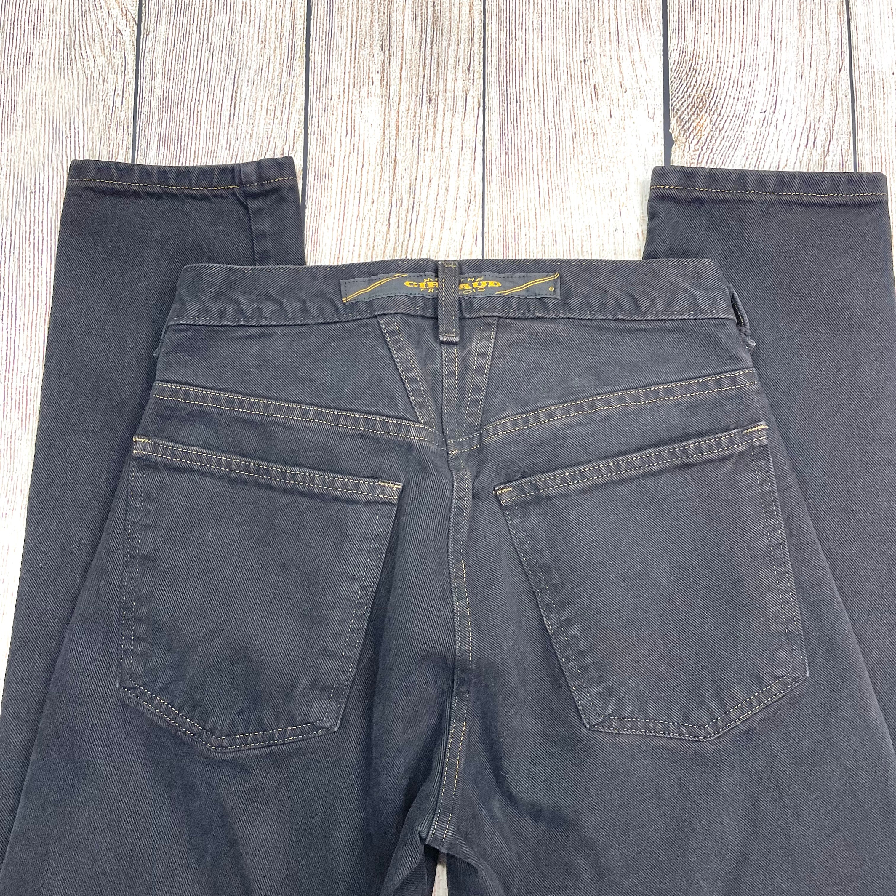 80s/90s Black Denim High Waisted Tapered Leg Mom Jeans By Marithe Francois Girbaud - Image 8