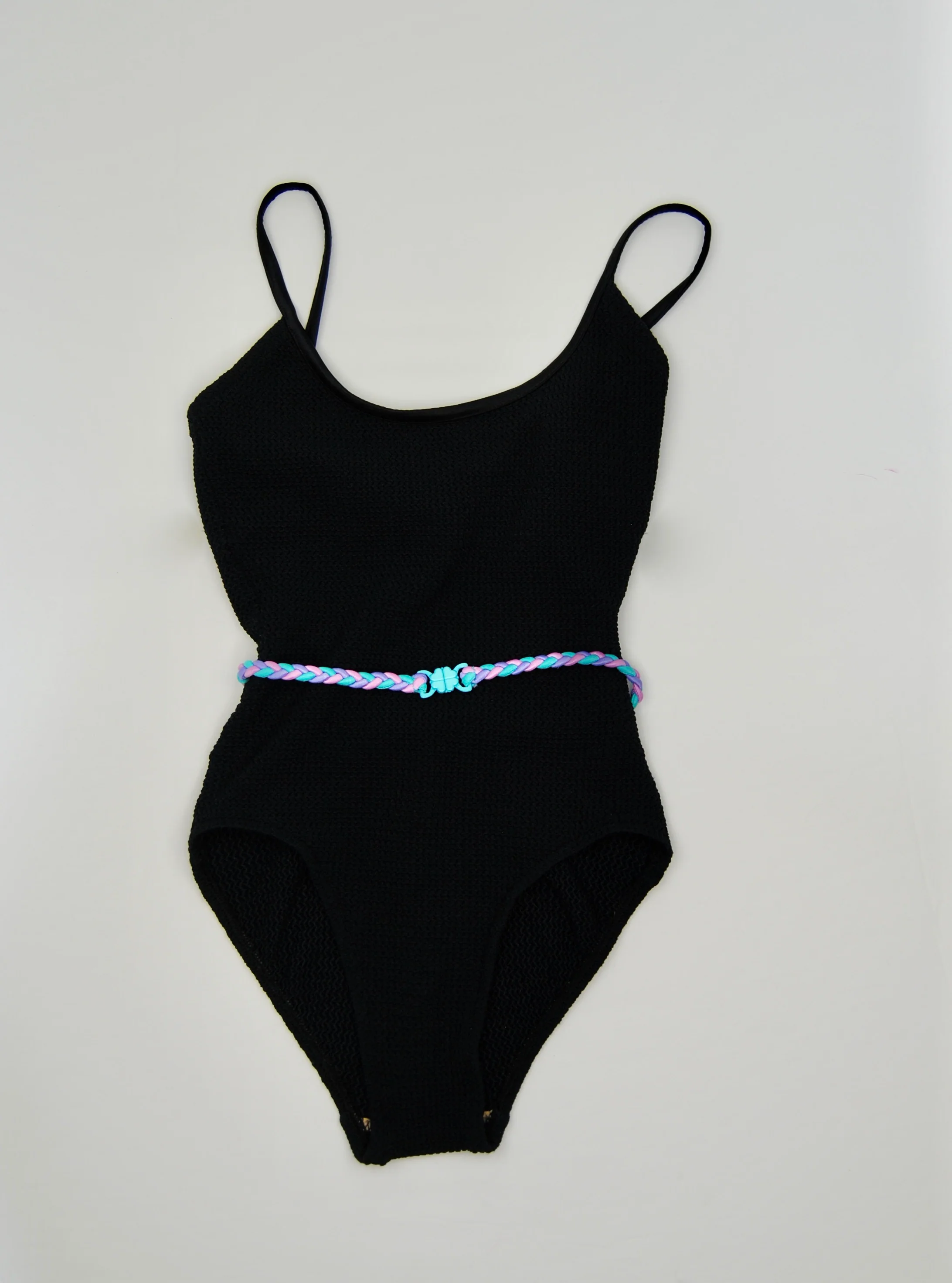 80s/90s Black One Piece Swim Suit - Image 8