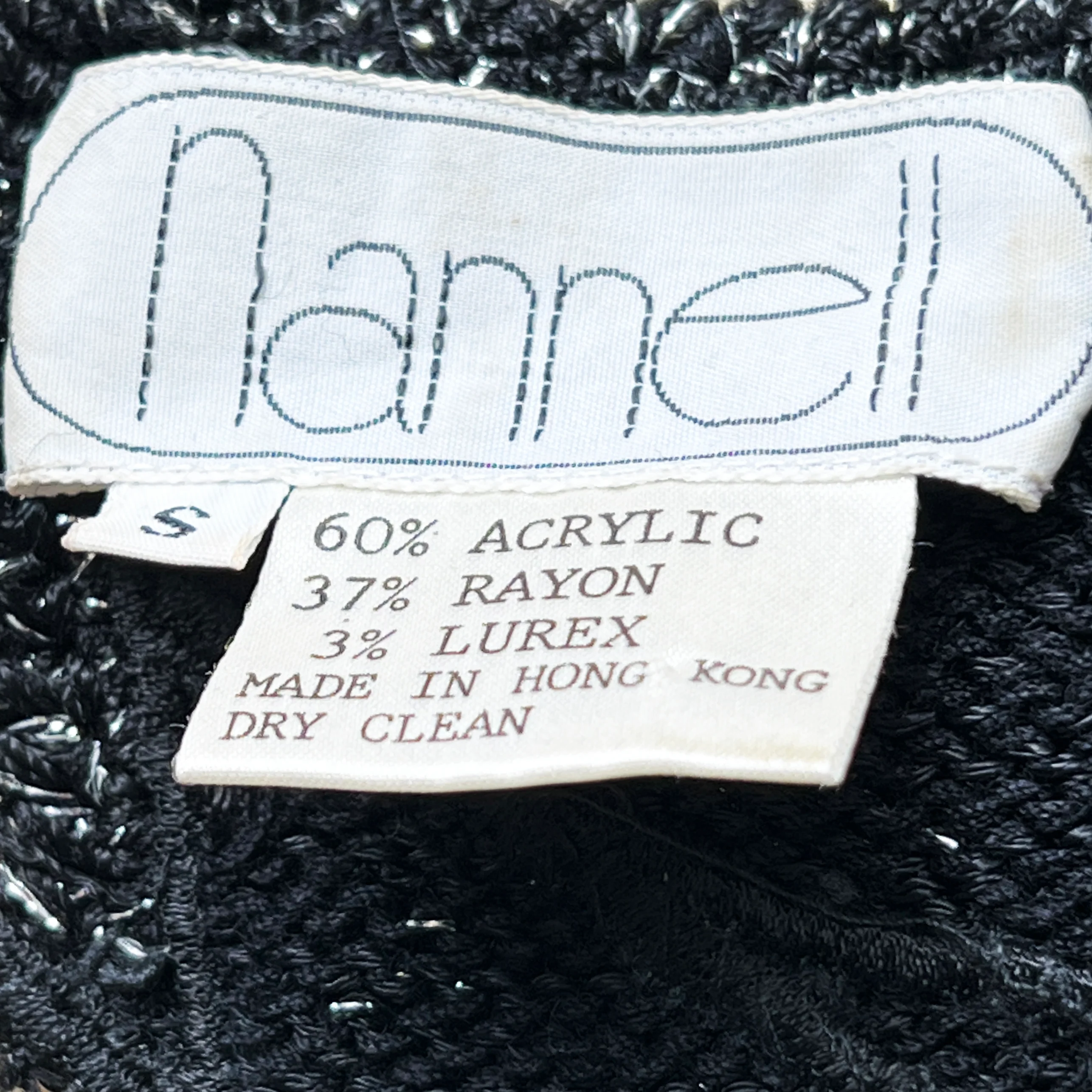 80s/90s Black Silver, Bling Glam Formal Backless Sweater By Nannel - Image 4