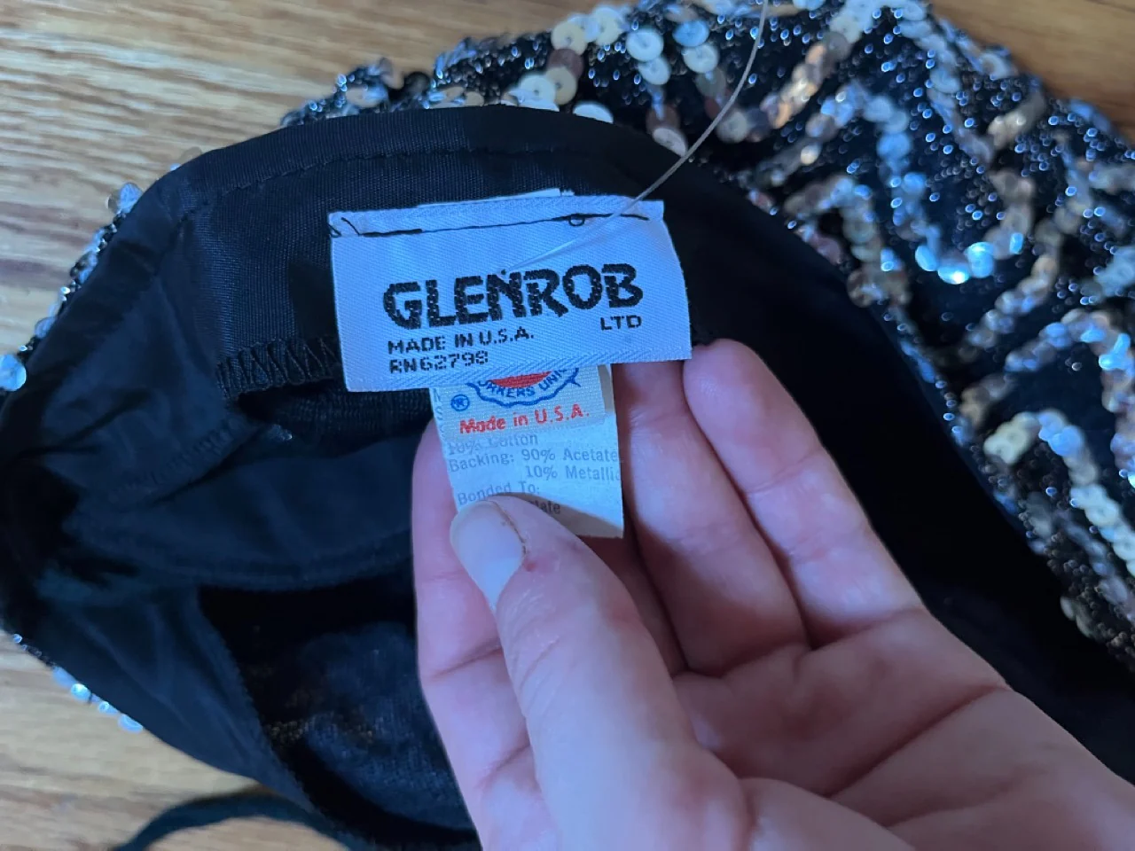 80s/90s Black Silver Sequin Low Back Sleeveless Mini Dress By Glenrob Ltd - Image 6