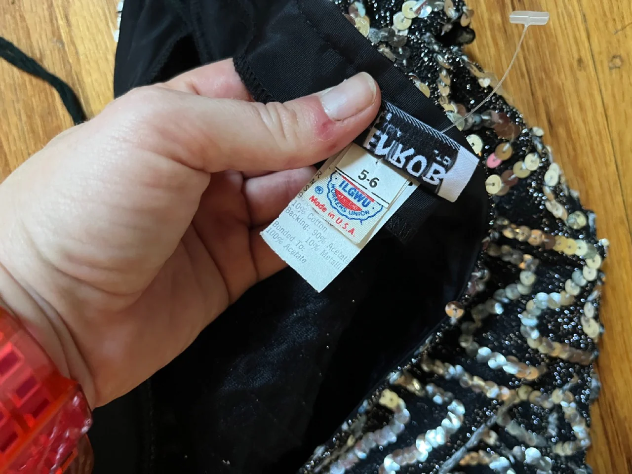 80s/90s Black Silver Sequin Low Back Sleeveless Mini Dress By Glenrob Ltd - Image 7
