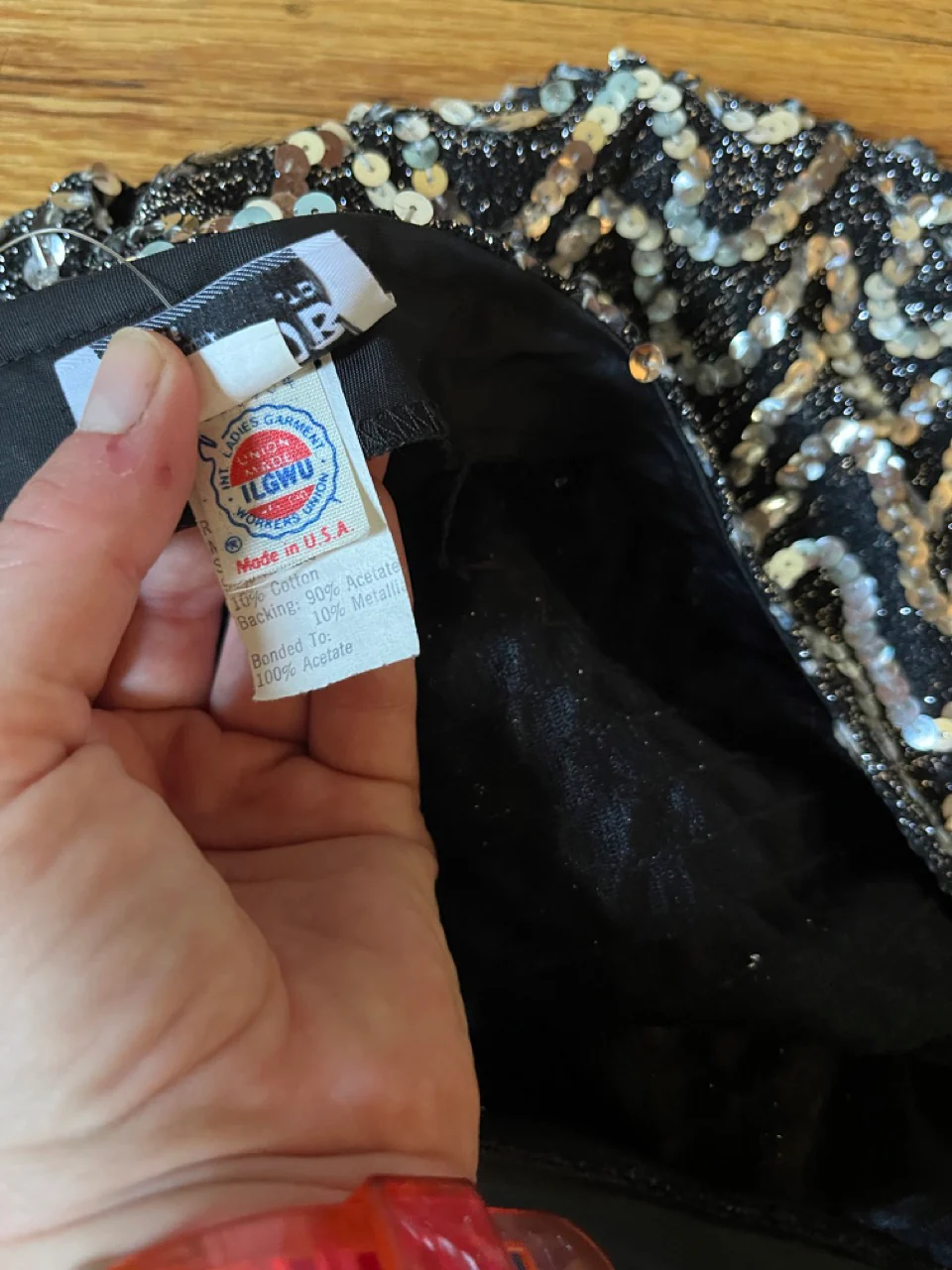 80s/90s Black Silver Sequin Low Back Sleeveless Mini Dress By Glenrob Ltd - Image 8