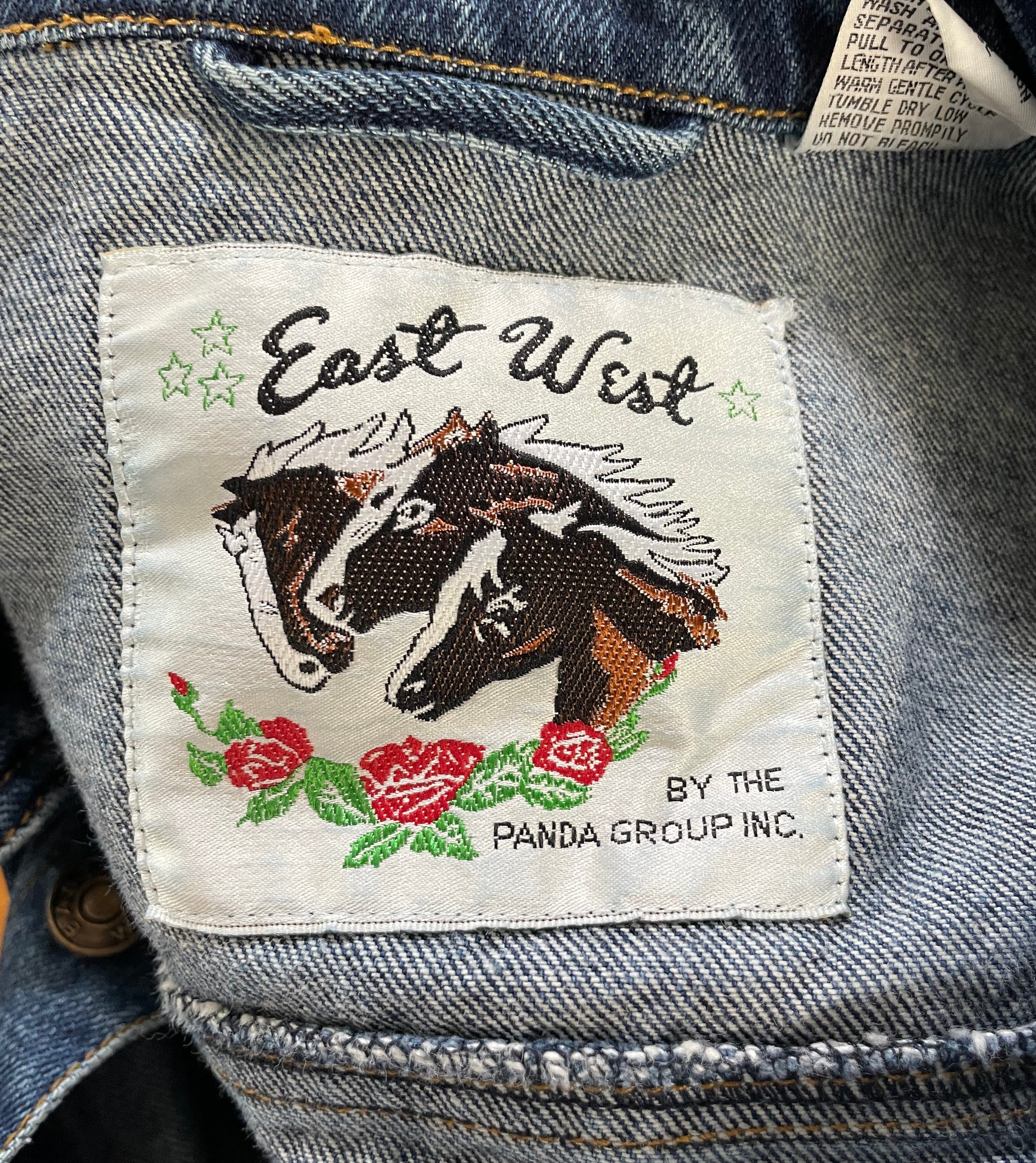 80s/90s Blue Cotton Oversized Denim Jacket By East West - Image 5