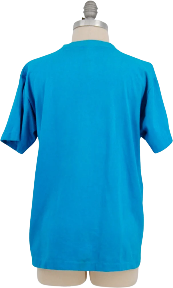 80s/90s Blue Crew Neck Shirt By Chanel - Image 2