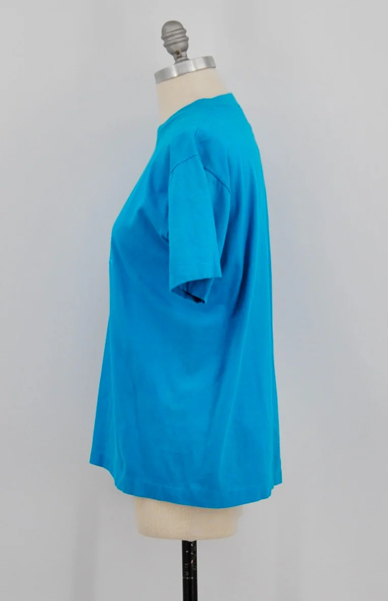 80s/90s Blue Crew Neck Shirt By Chanel - Image 3