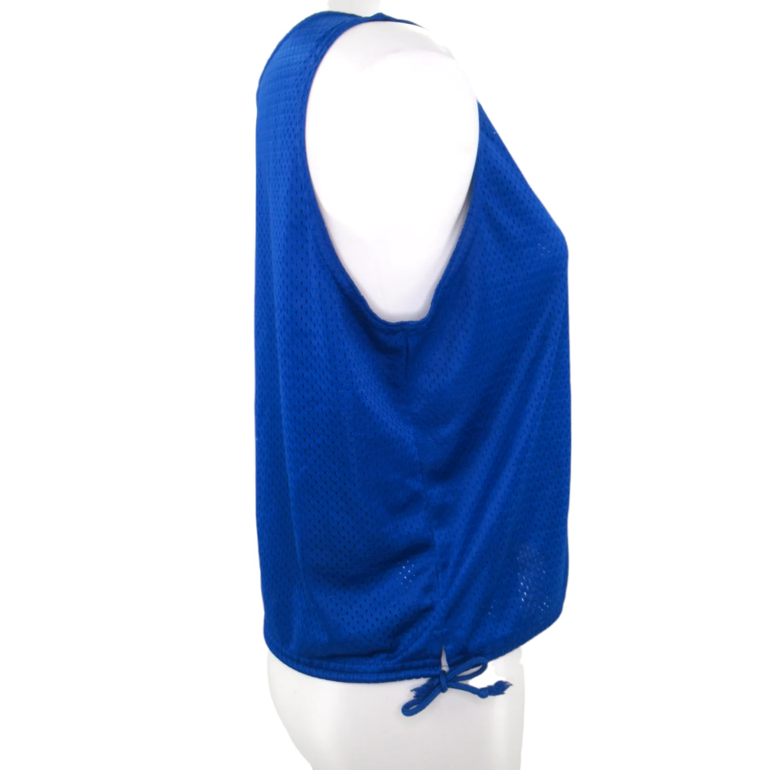 80s/90s Blue Mesh Swimsuit Cover Up Tank Top By Catalina - Image 3