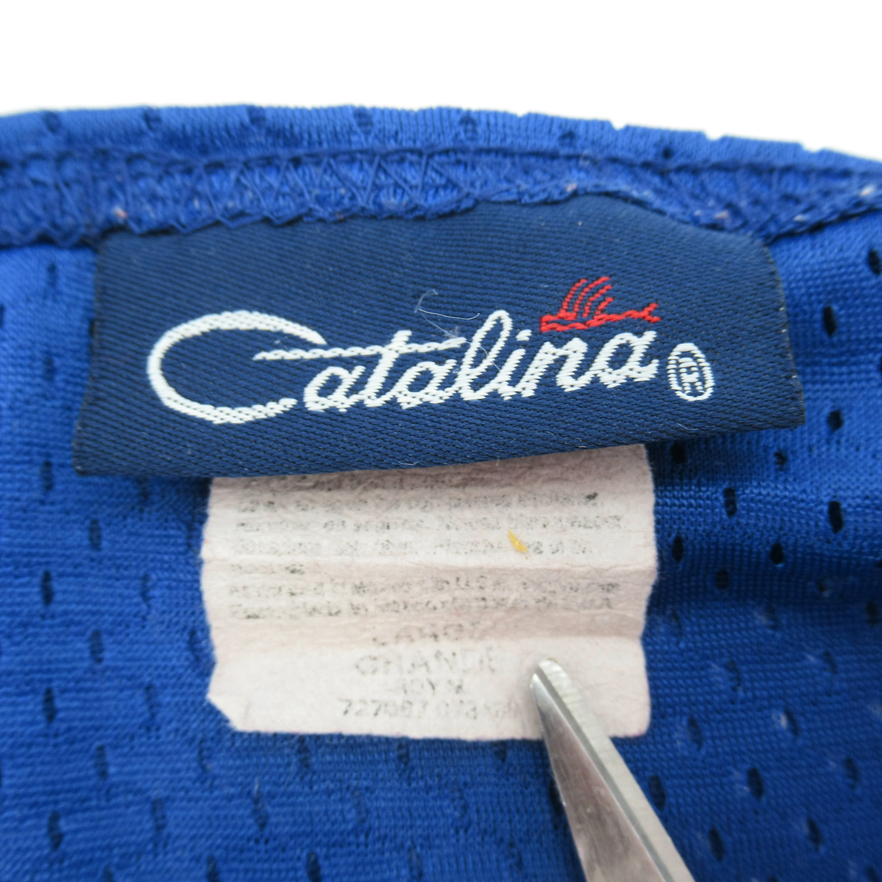 80s/90s Blue Mesh Swimsuit Cover Up Tank Top By Catalina - Image 4