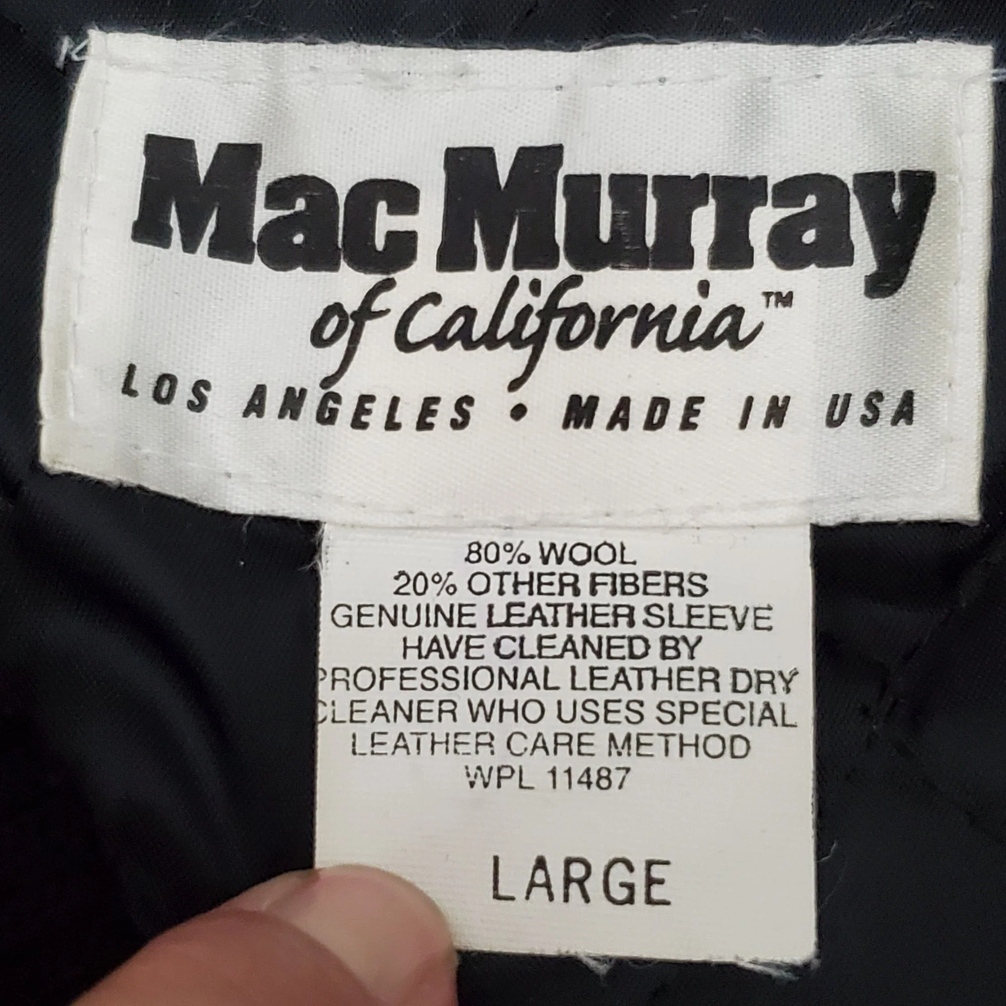 80s/90s Boeing Aerospace Wool Leather Varsity Jacket By Macmurray of California - Image 5
