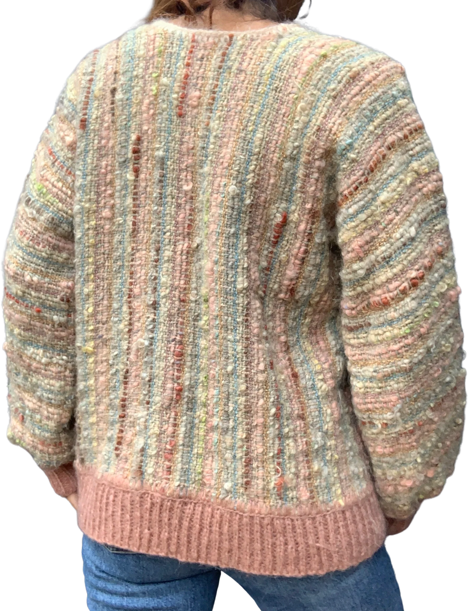 80s/90s Boucle Style Cardigan With Decorative Buttons - Image 2
