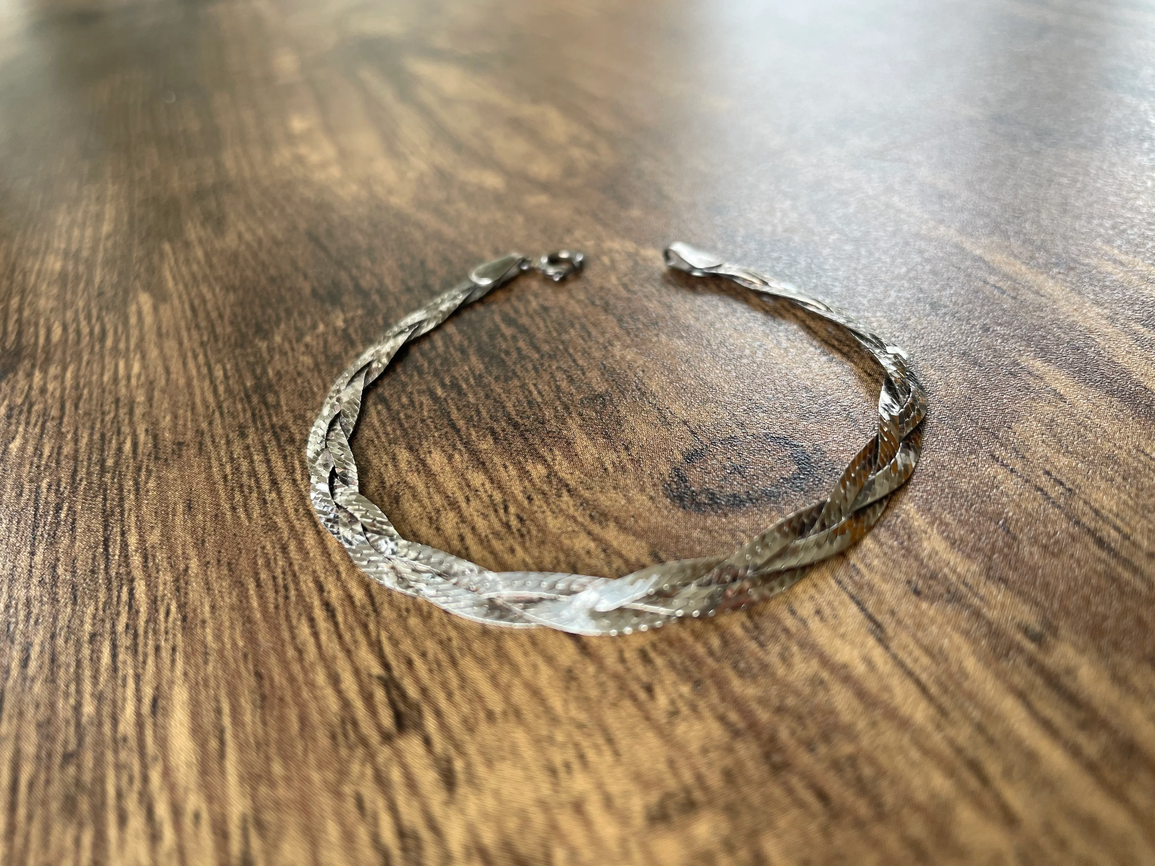 80s/90s Braided Sterling Silver Bracelet - Image 2