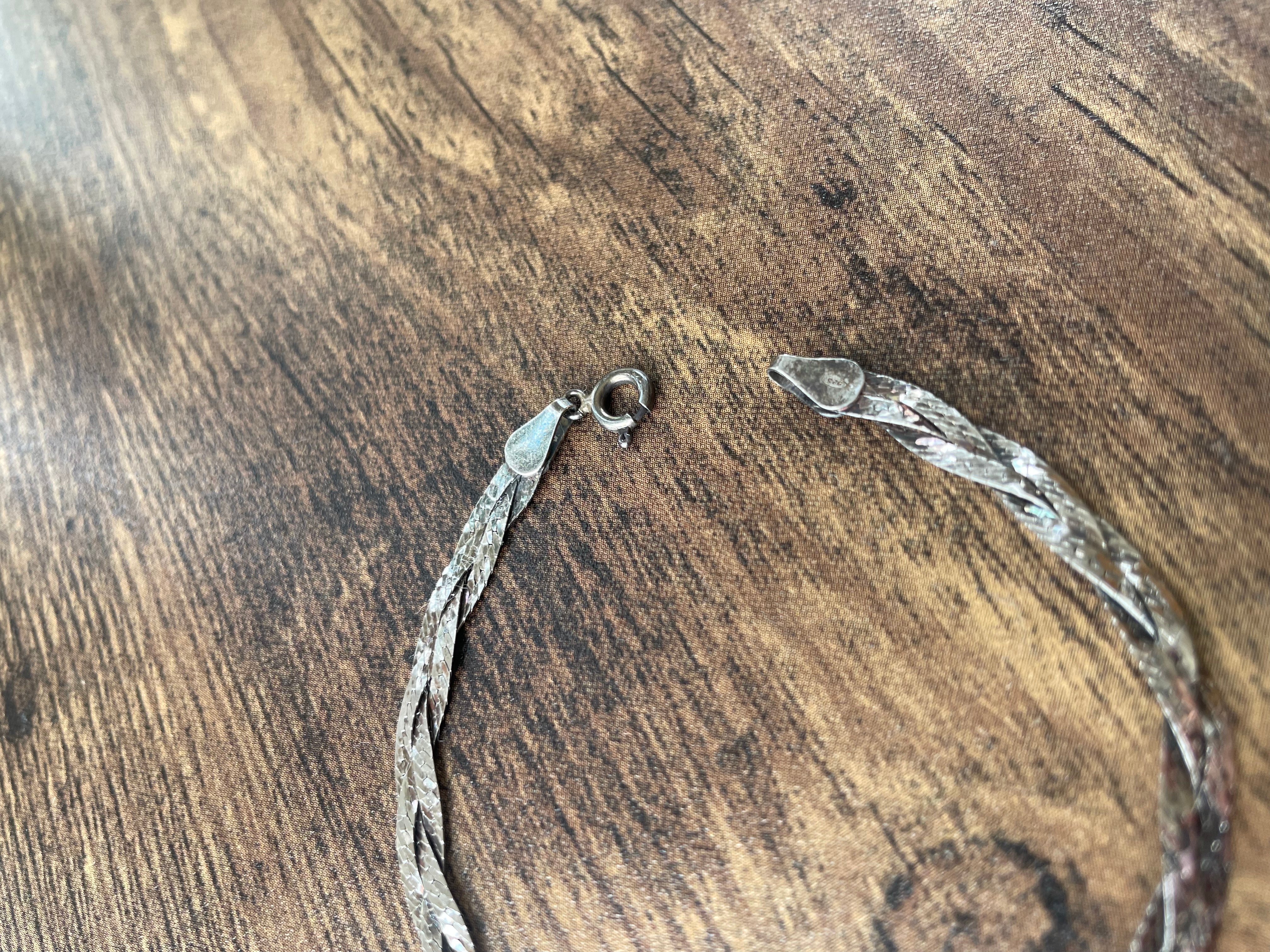 80s/90s Braided Sterling Silver Bracelet - Image 8