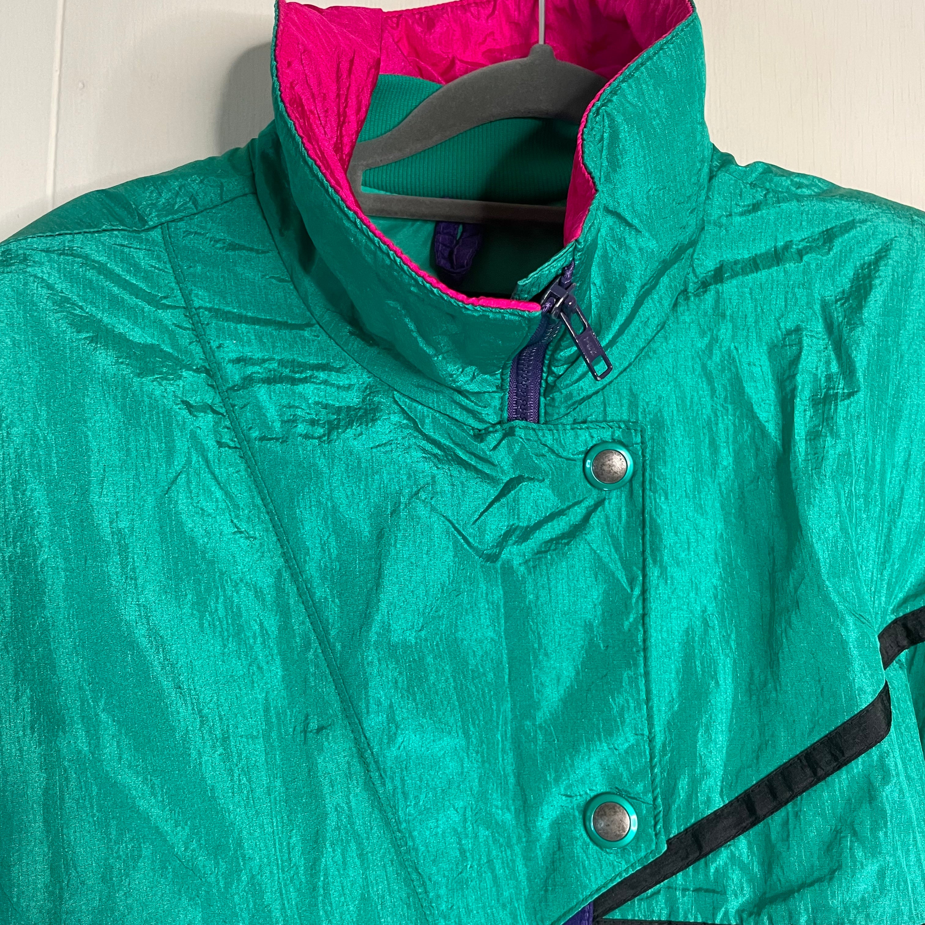 80s/90s Bright Colorful Ski Suit Snow Suit By Serac - Image 4