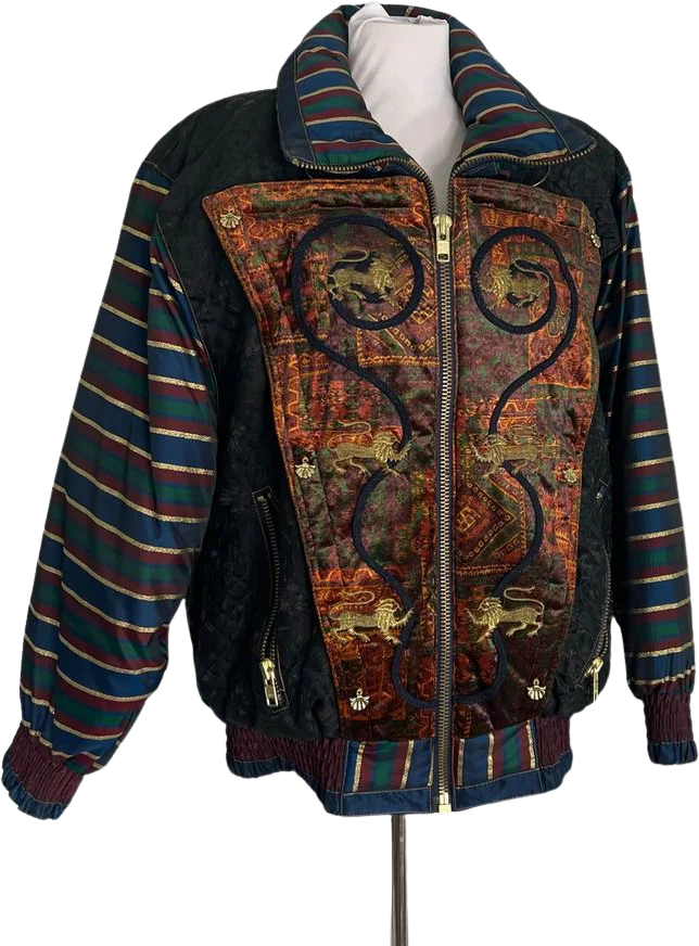 80s/90s Brocade Embroidered Puffy Jacket Coats By J. Gallery