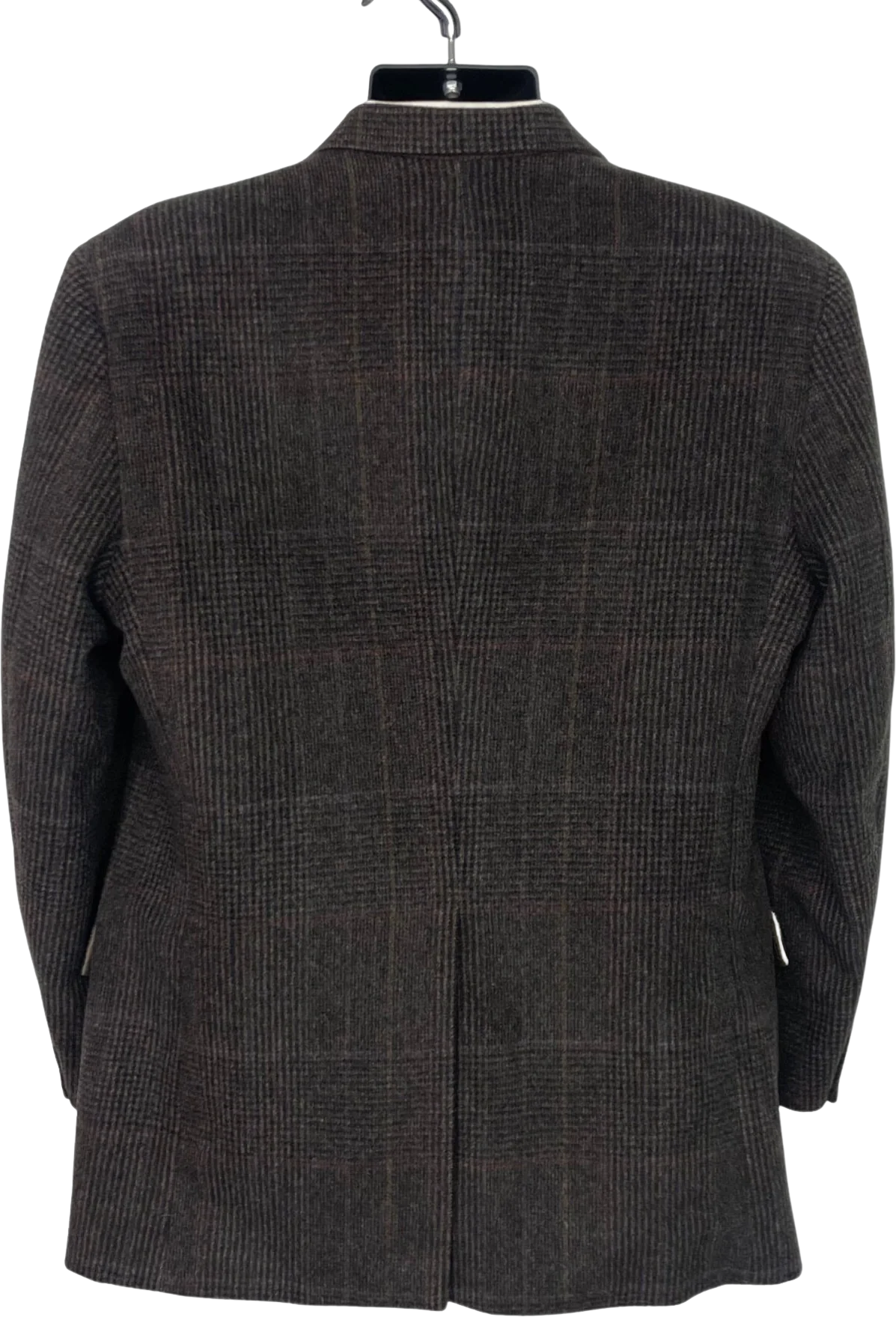80s/90s Brown And Black Plaid 2 Button Single Vent Blazer By Austin Reed - Image 2
