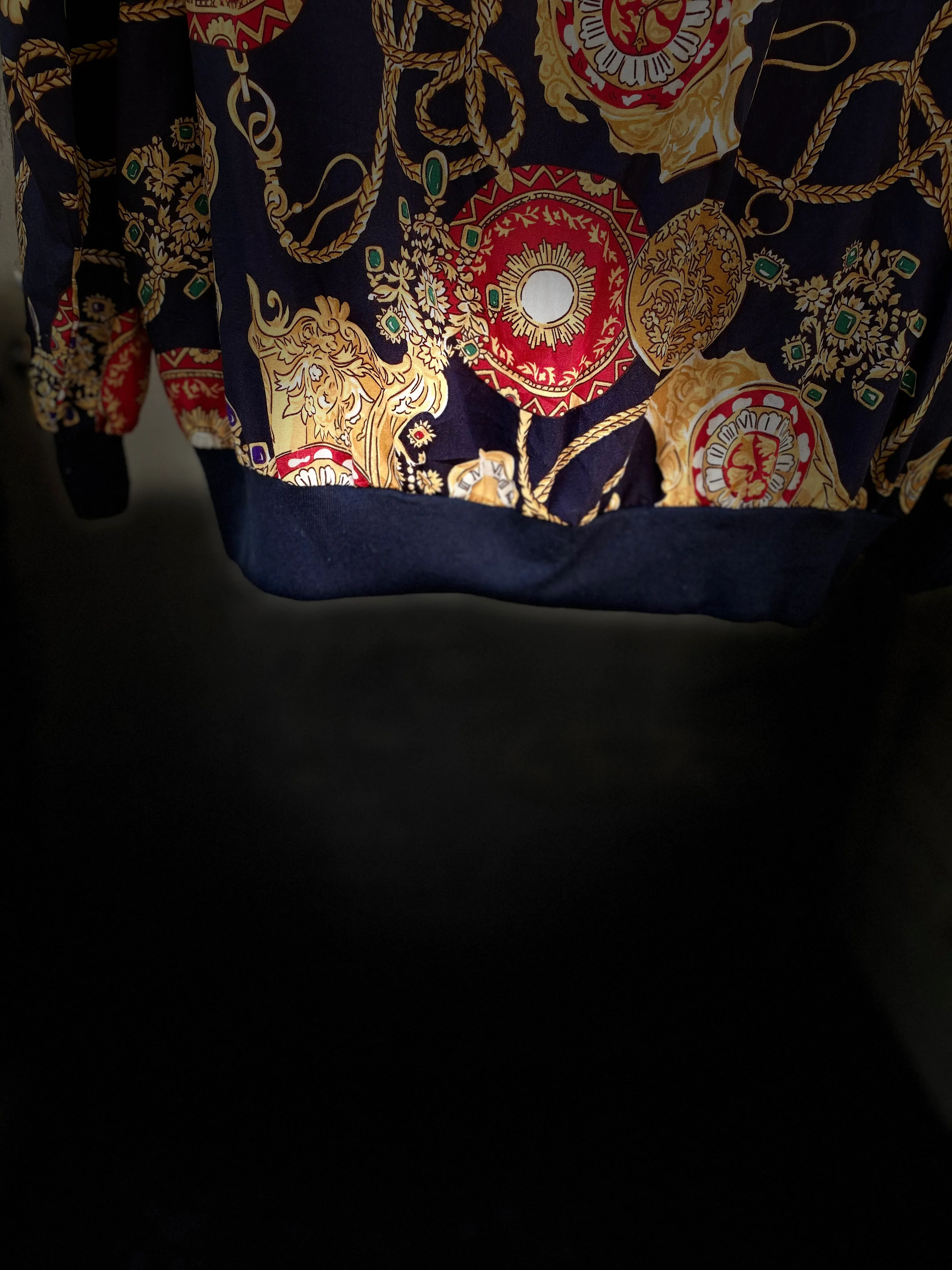 80s/90s Chain Print Zip Up Light Jacket - Image 6