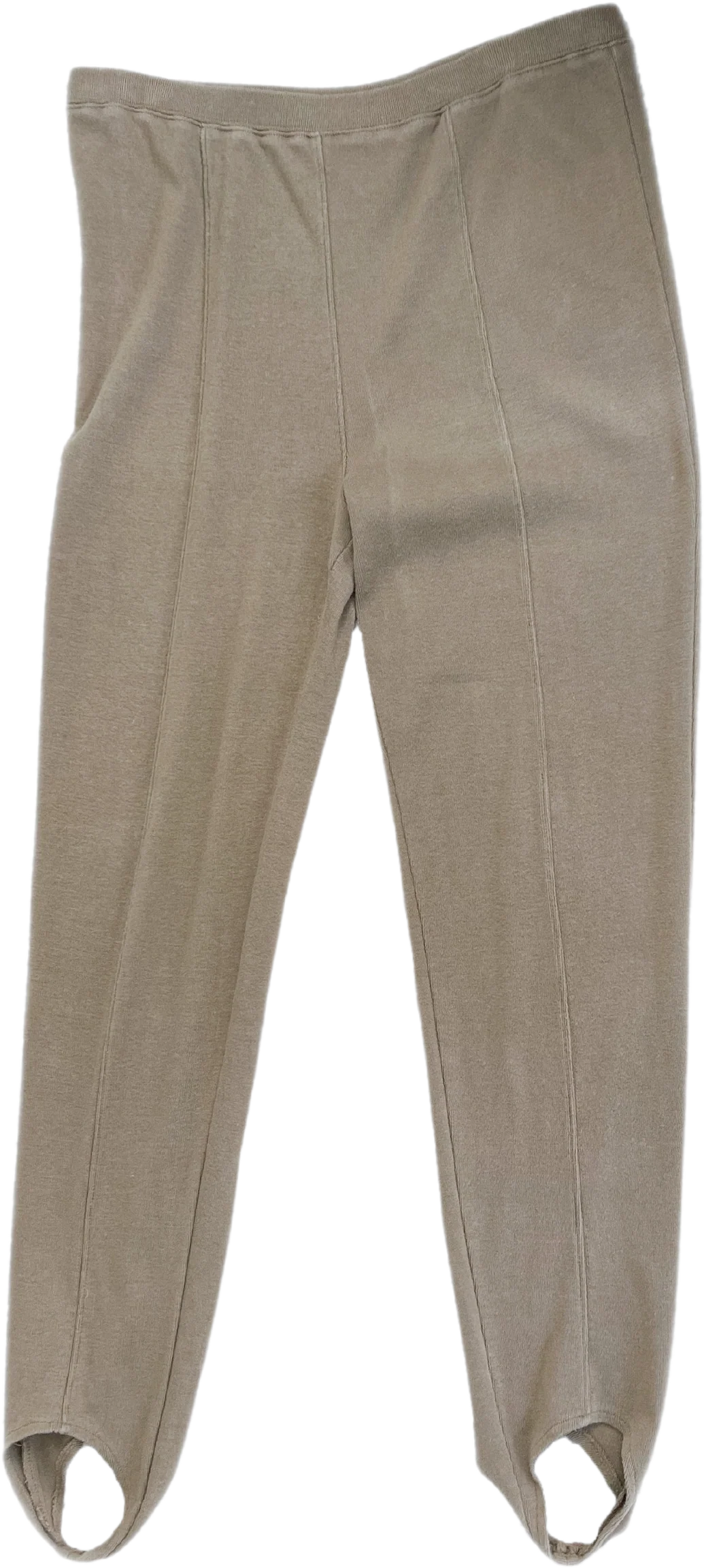 80s/90s Chaus Tan Stirrup Leggings | Size Small By Chaus