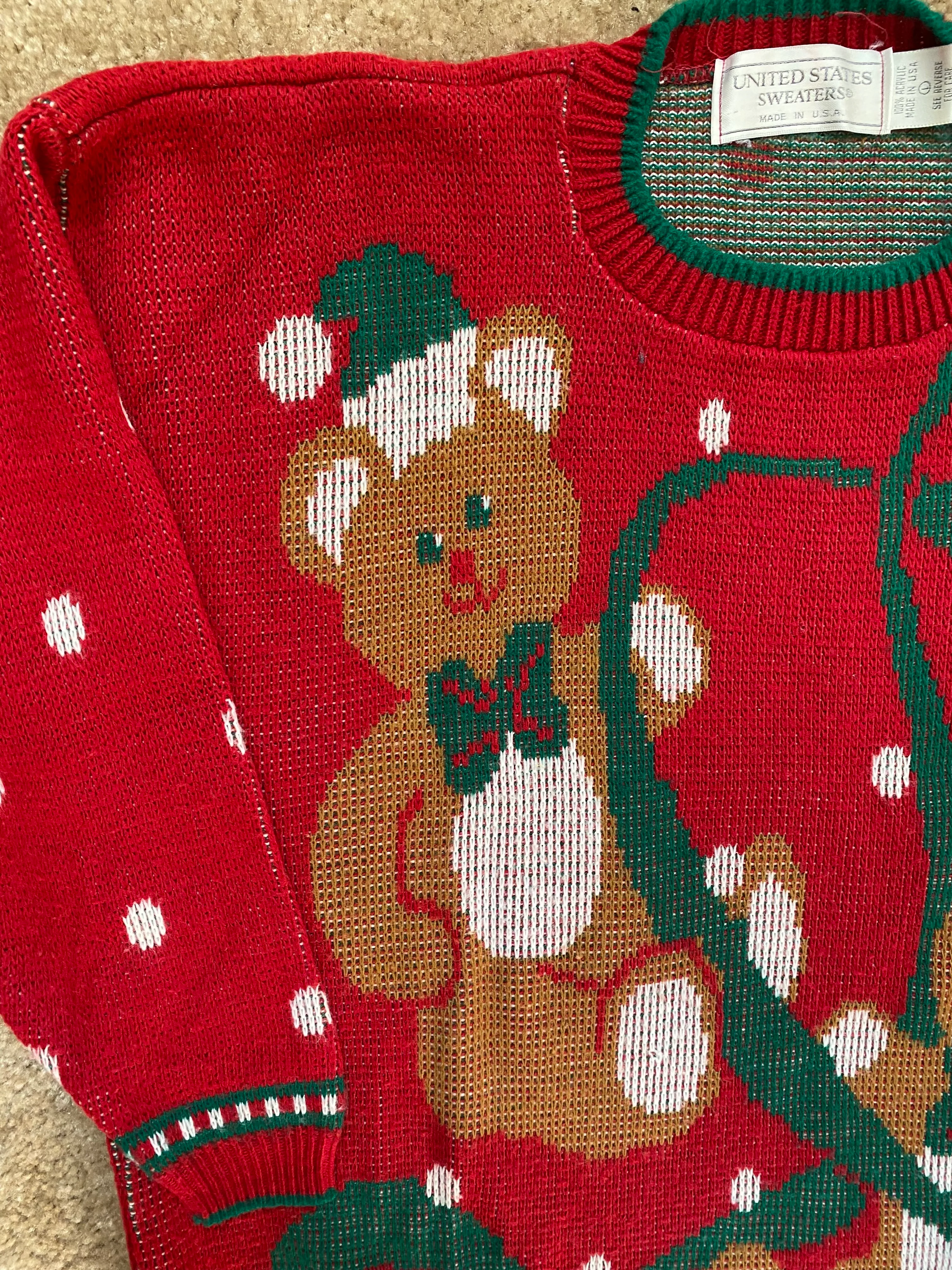80s/90s Christmas Bears Ugly Sweater By United States Sweaters - Image 3