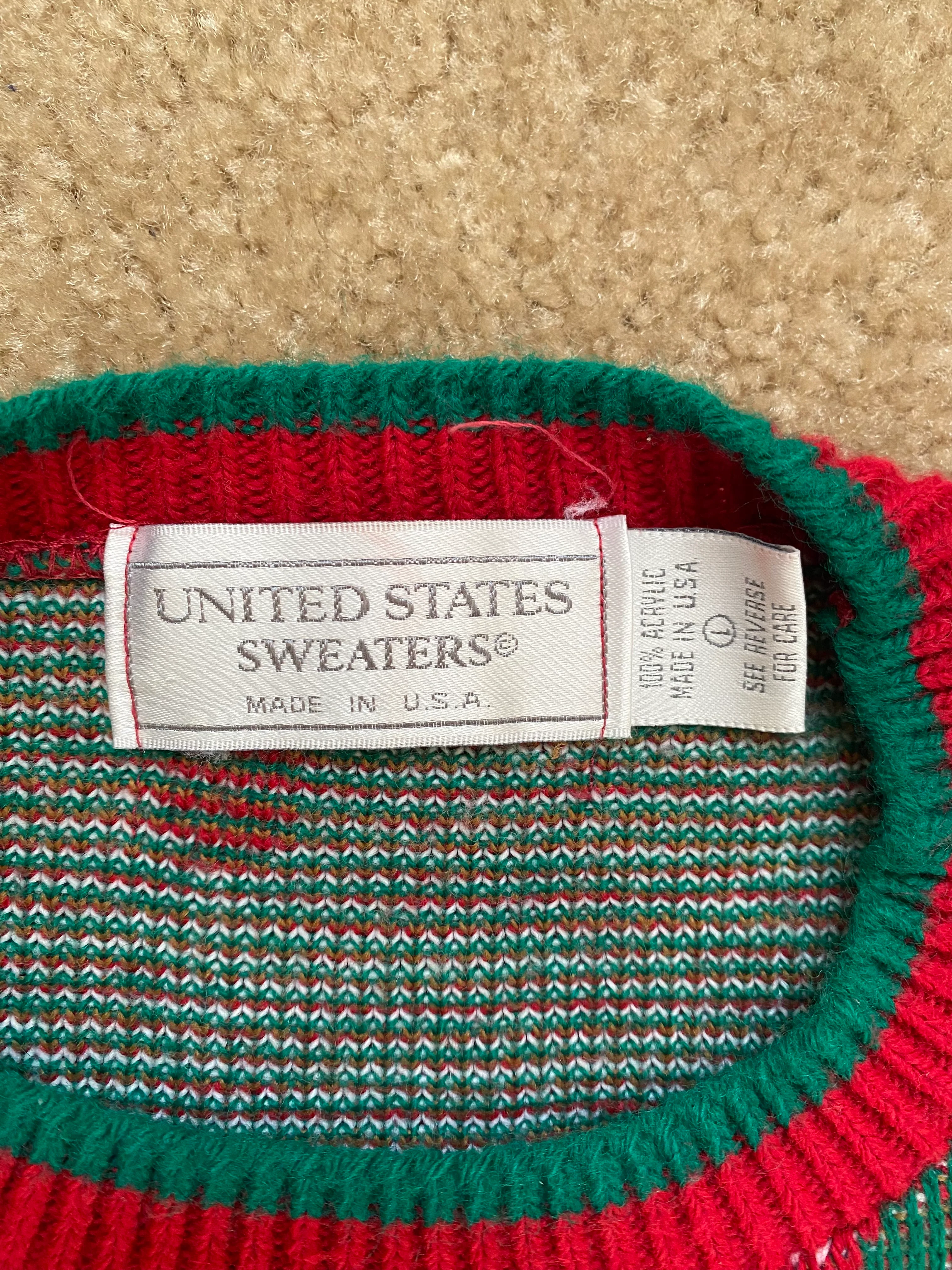 80s/90s Christmas Bears Ugly Sweater By United States Sweaters - Image 4