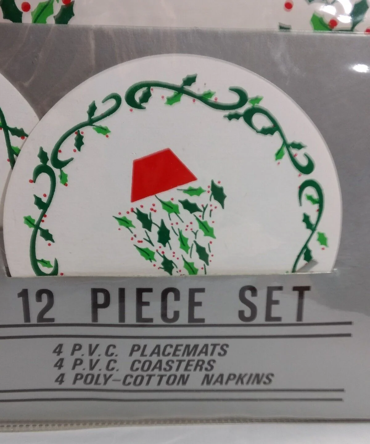 80s/90s Christmas Place Settings Placement Napkins Coaster By Lintex - Image 6