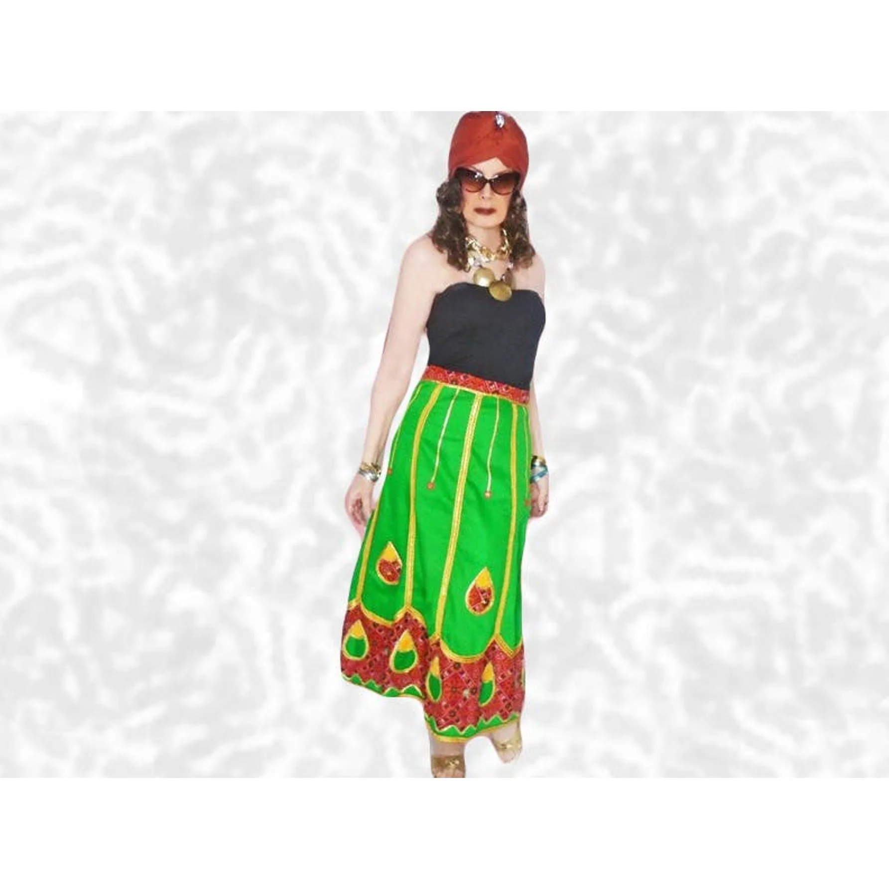 80s/90s Christmas Skirt Holiday Banjara Skirt by Modern Enterprise - Image 3