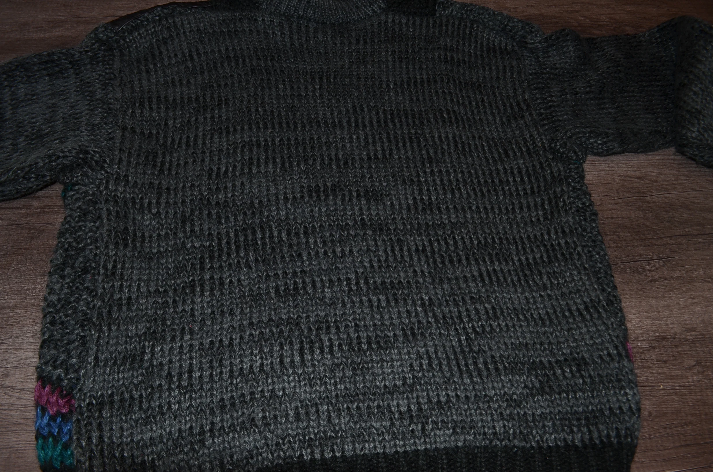 80s/90s Chunky Knit Oversized Sweater Leather Patch By Street Scene - Image 10