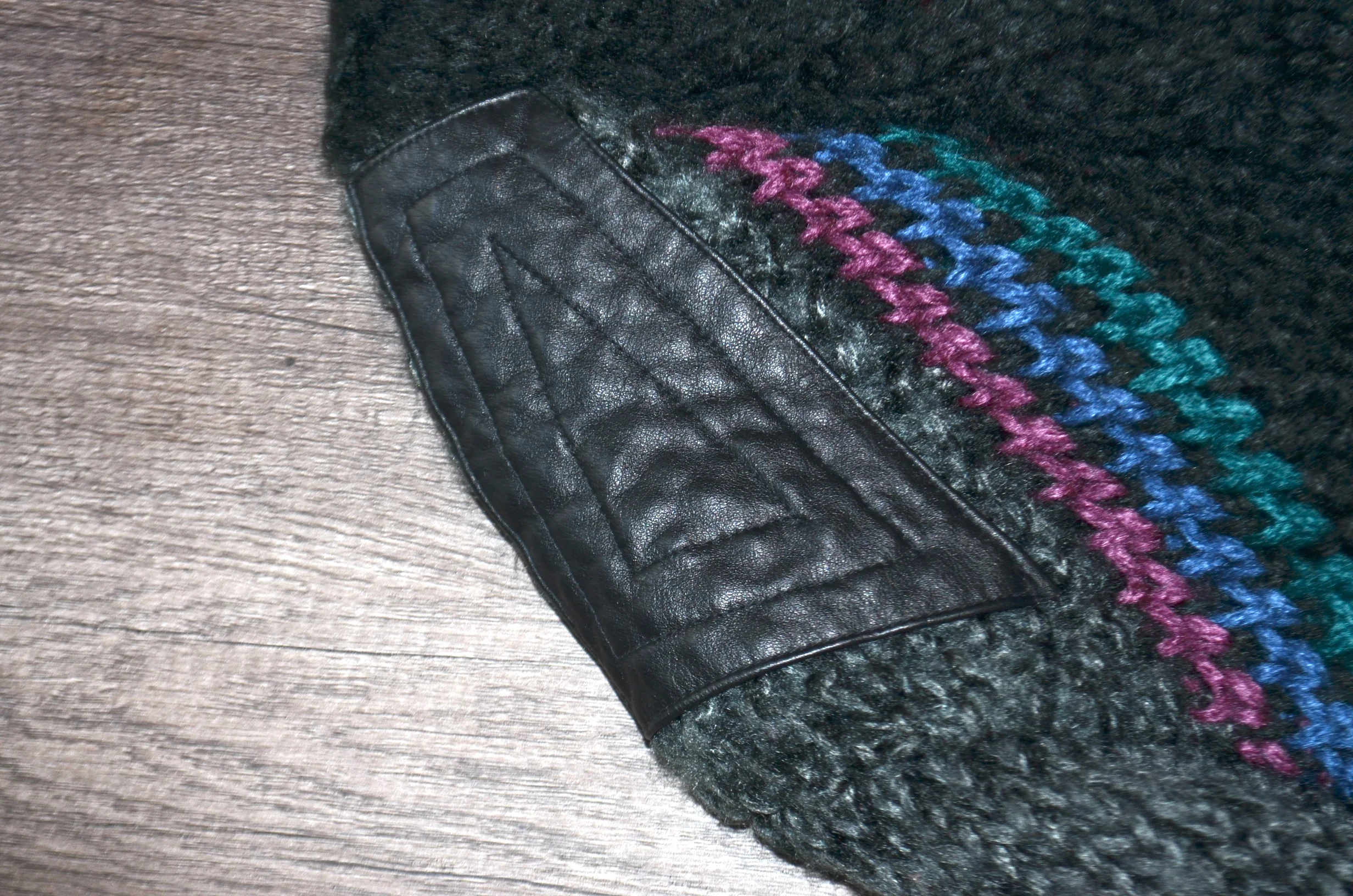 80s/90s Chunky Knit Oversized Sweater Leather Patch By Street Scene - Image 7