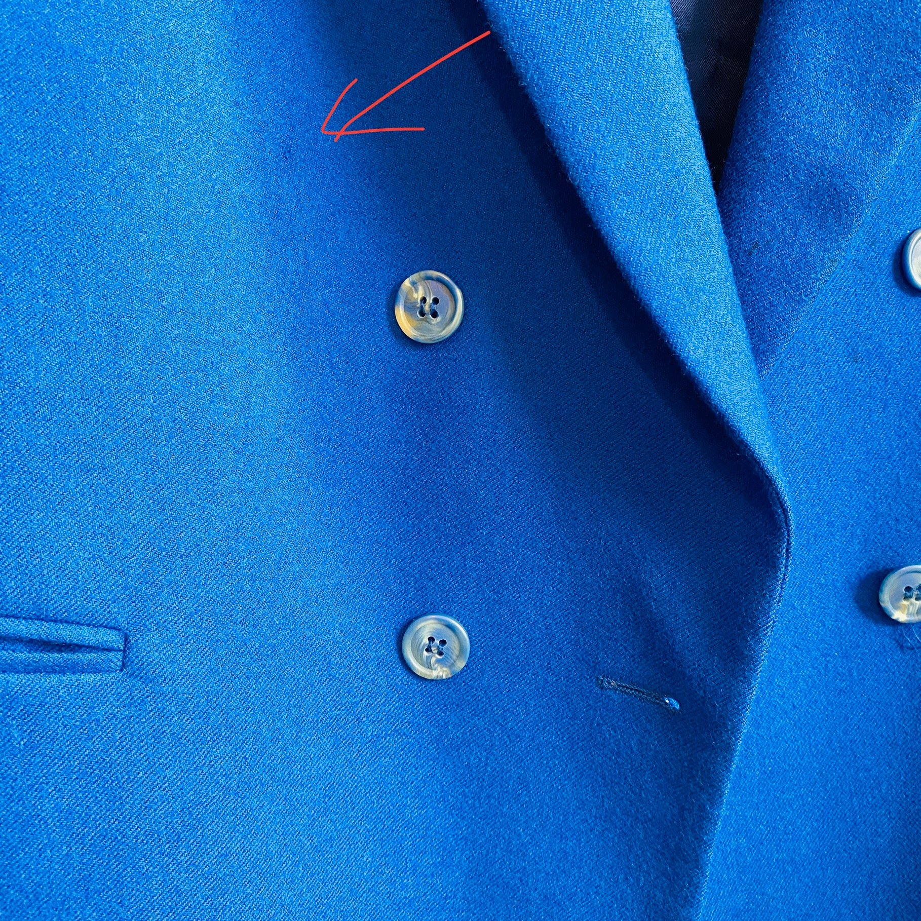 80s/90s Cobalt Blue Double Breasted Blazer By Giorgio Saint Angelo - Image 10