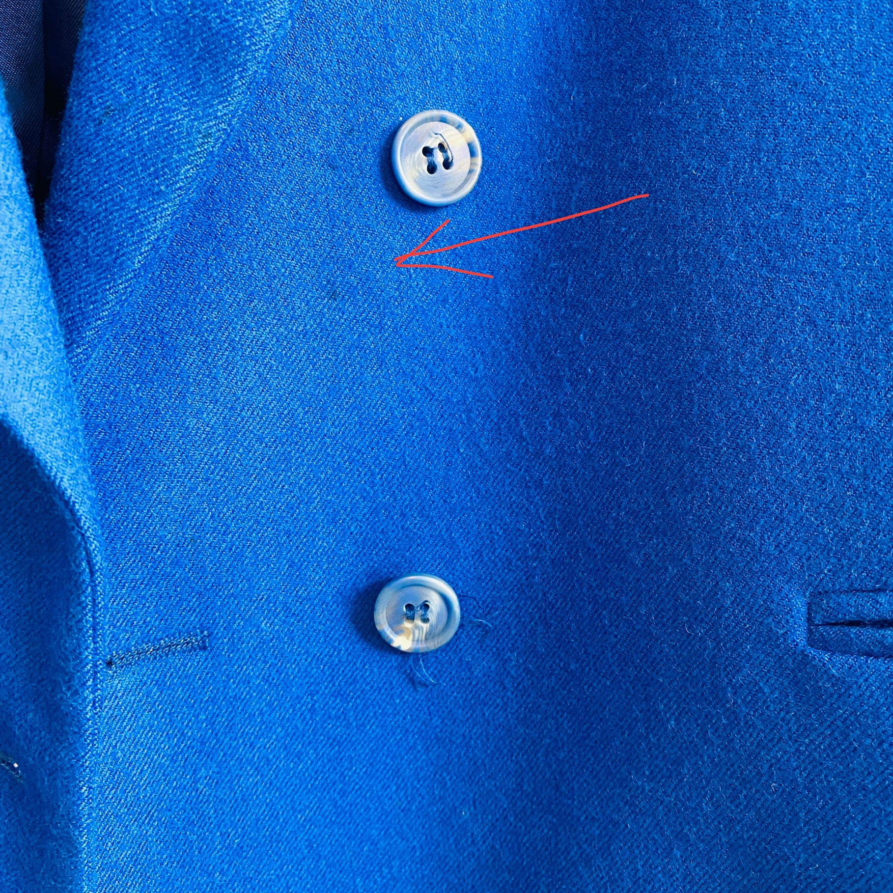 80s/90s Cobalt Blue Double Breasted Blazer By Giorgio Saint Angelo - Image 11