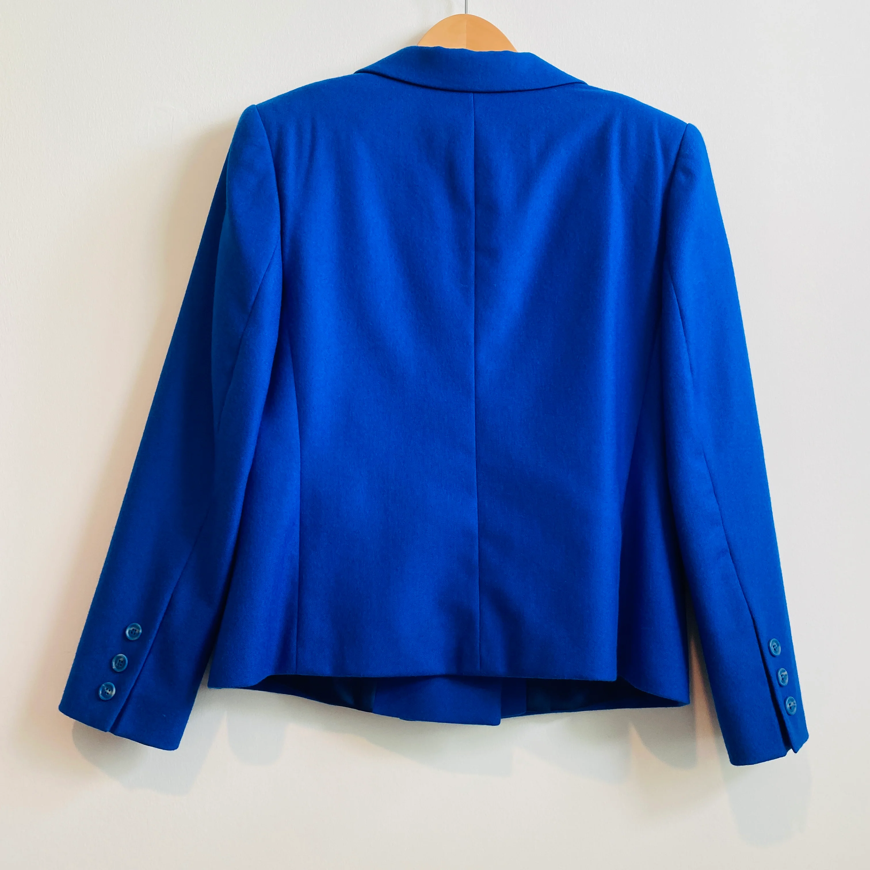 80s/90s Cobalt Blue Double Breasted Blazer By Giorgio Saint Angelo - Image 5