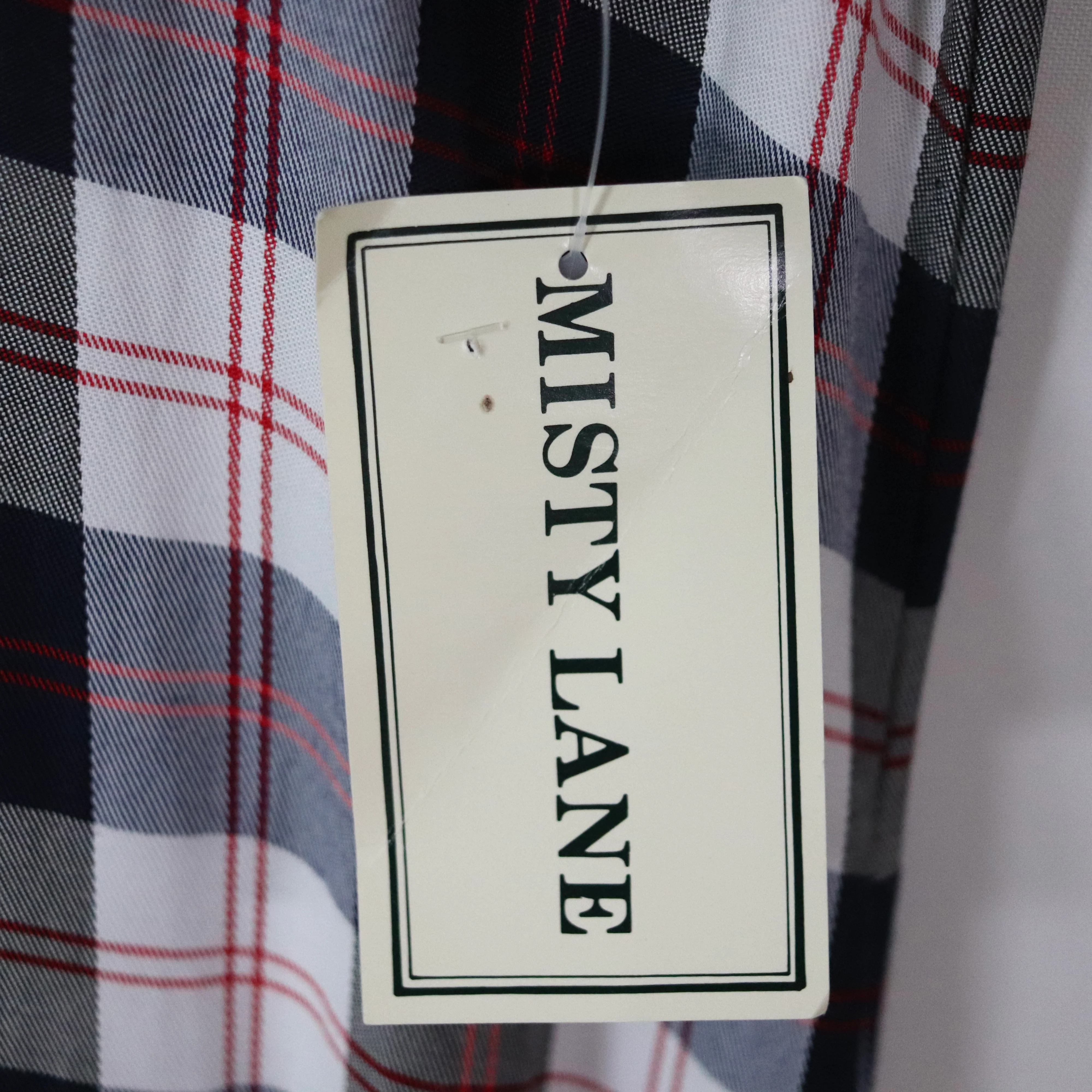 80s/90s Collared Plaid Drop Waist Dress Deadstock New Nwt By Misty Lane - Image 8
