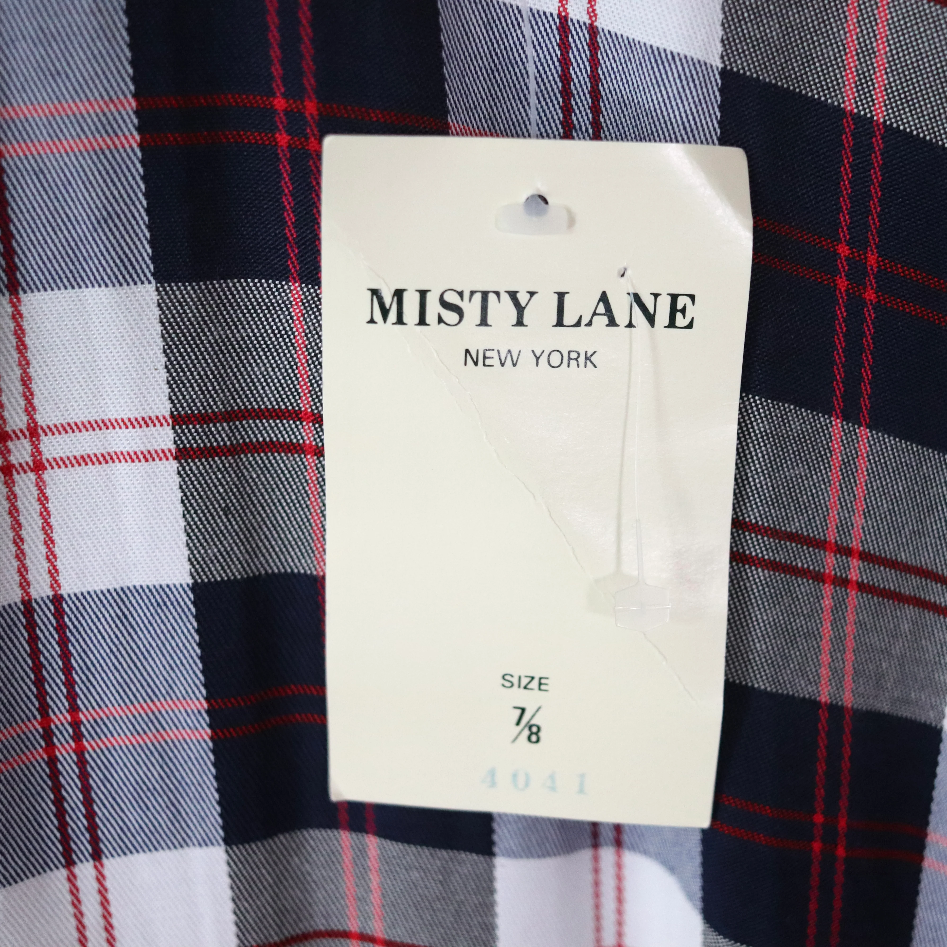 80s/90s Collared Plaid Drop Waist Dress Deadstock New Nwt By Misty Lane - Image 9