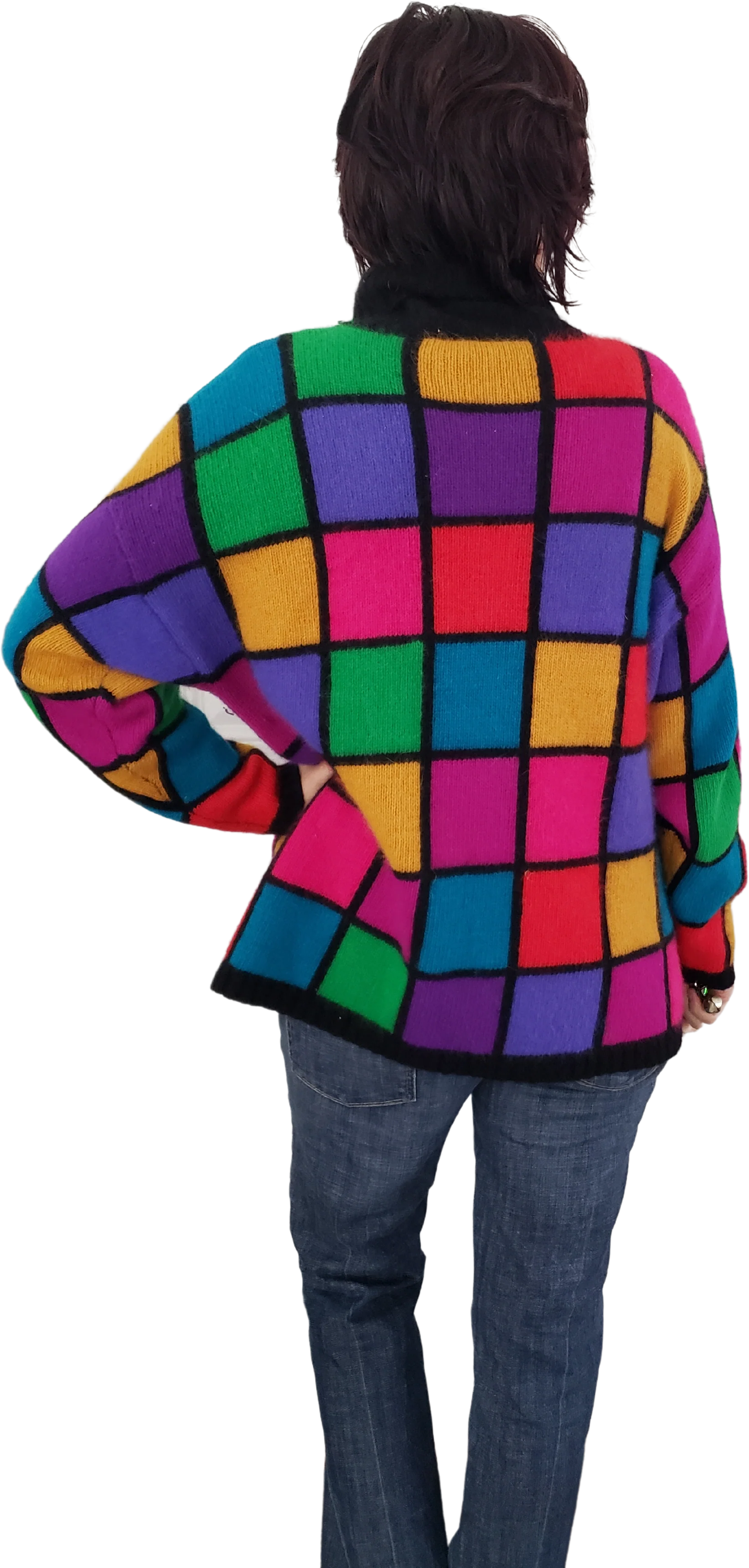 80s/90s Colorful Angora Sweater By Rafaella - Image 2