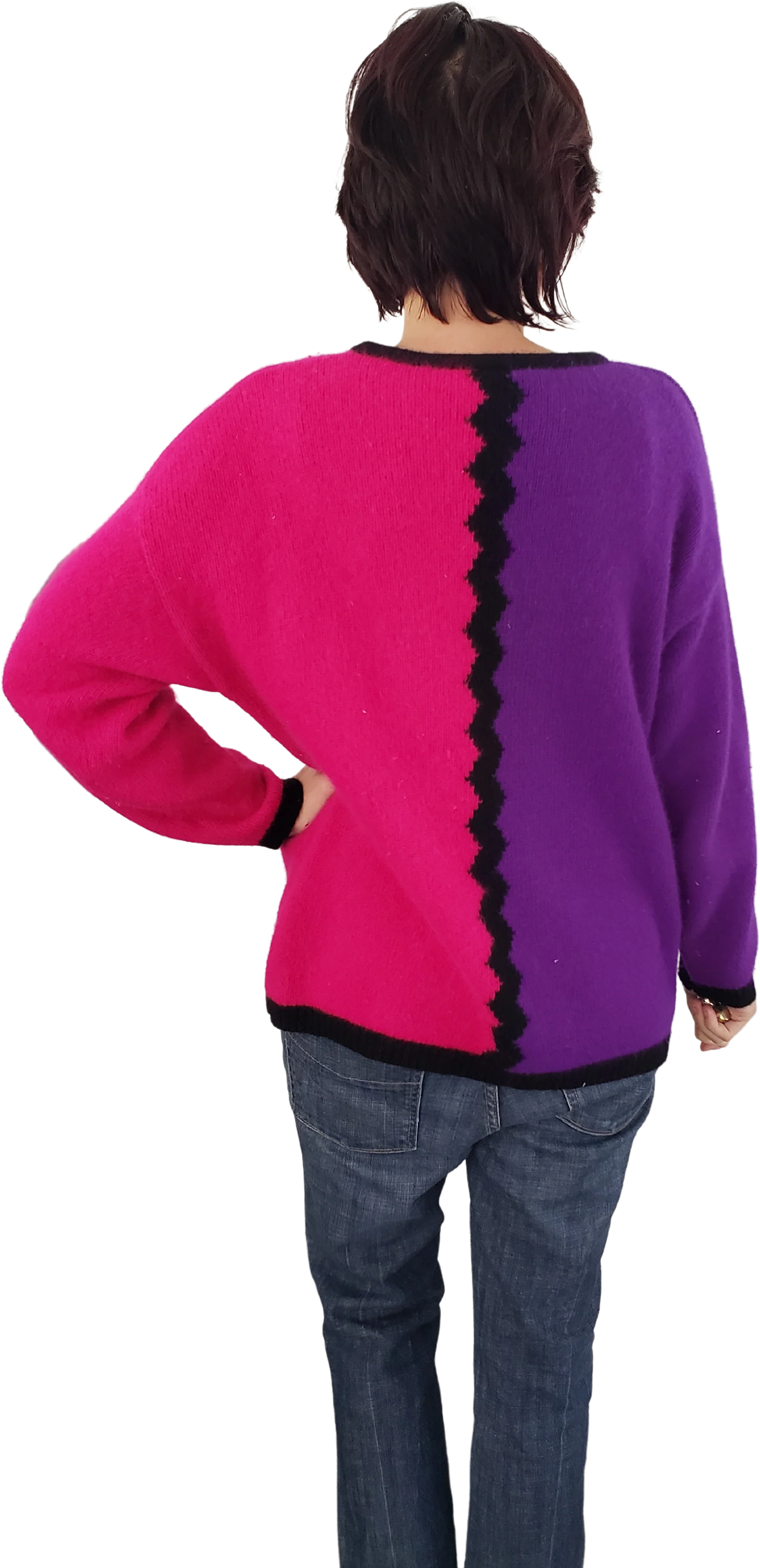 80s/90s Colorful Angora Sweater By Rafaella - Image 2