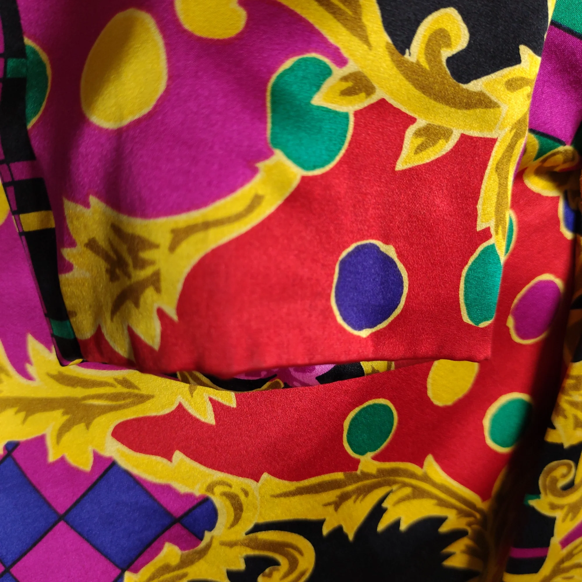 80s/90s Colorful Mixed Print Peplum Blazer Jacket By Rimini - Image 7