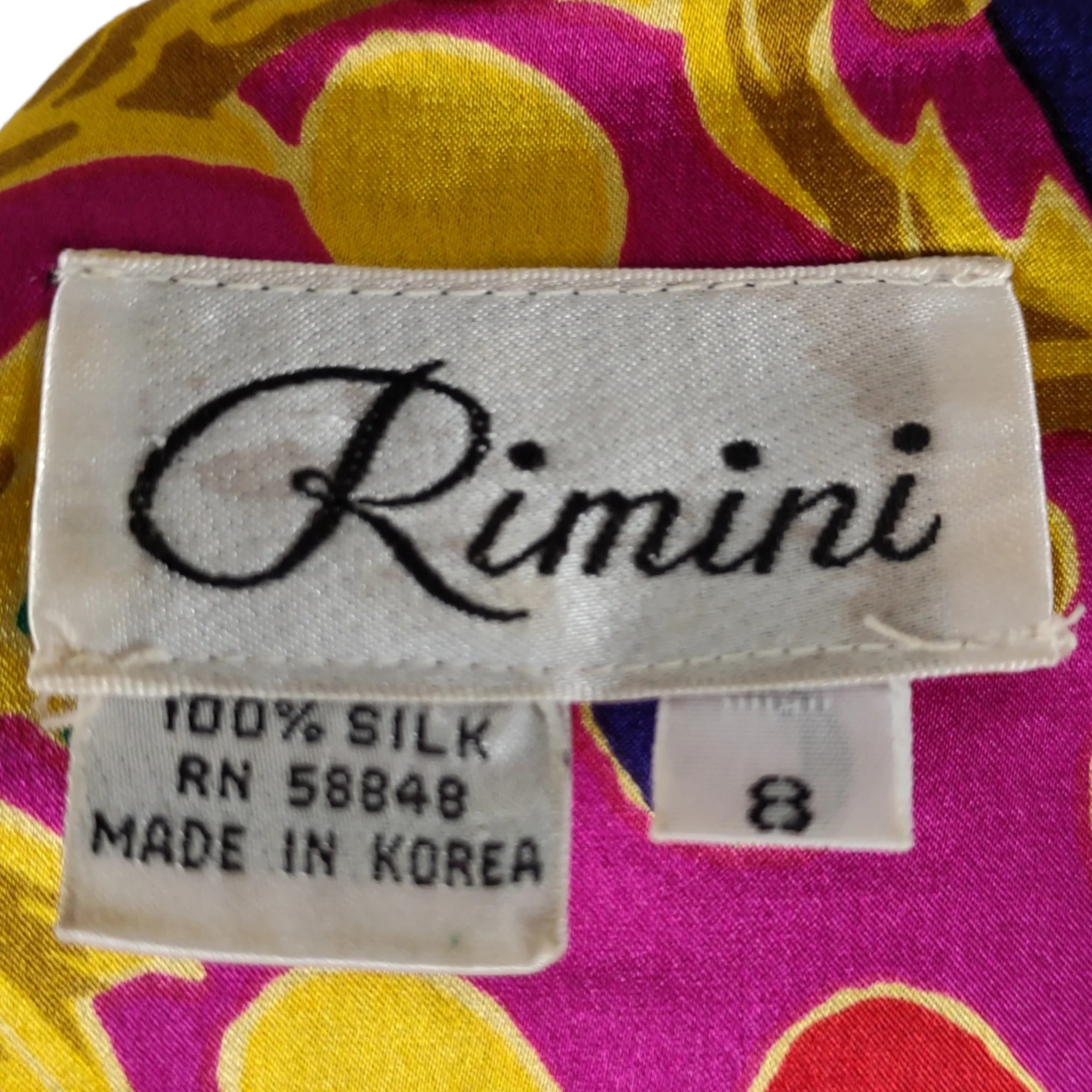 80s/90s Colorful Mixed Print Peplum Blazer Jacket By Rimini - Image 9