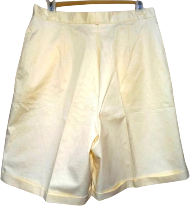 80s/90s Cotton Polyester Pastel Yellow Mom Shorts By Giorgio Sant' Angelo - Image 2