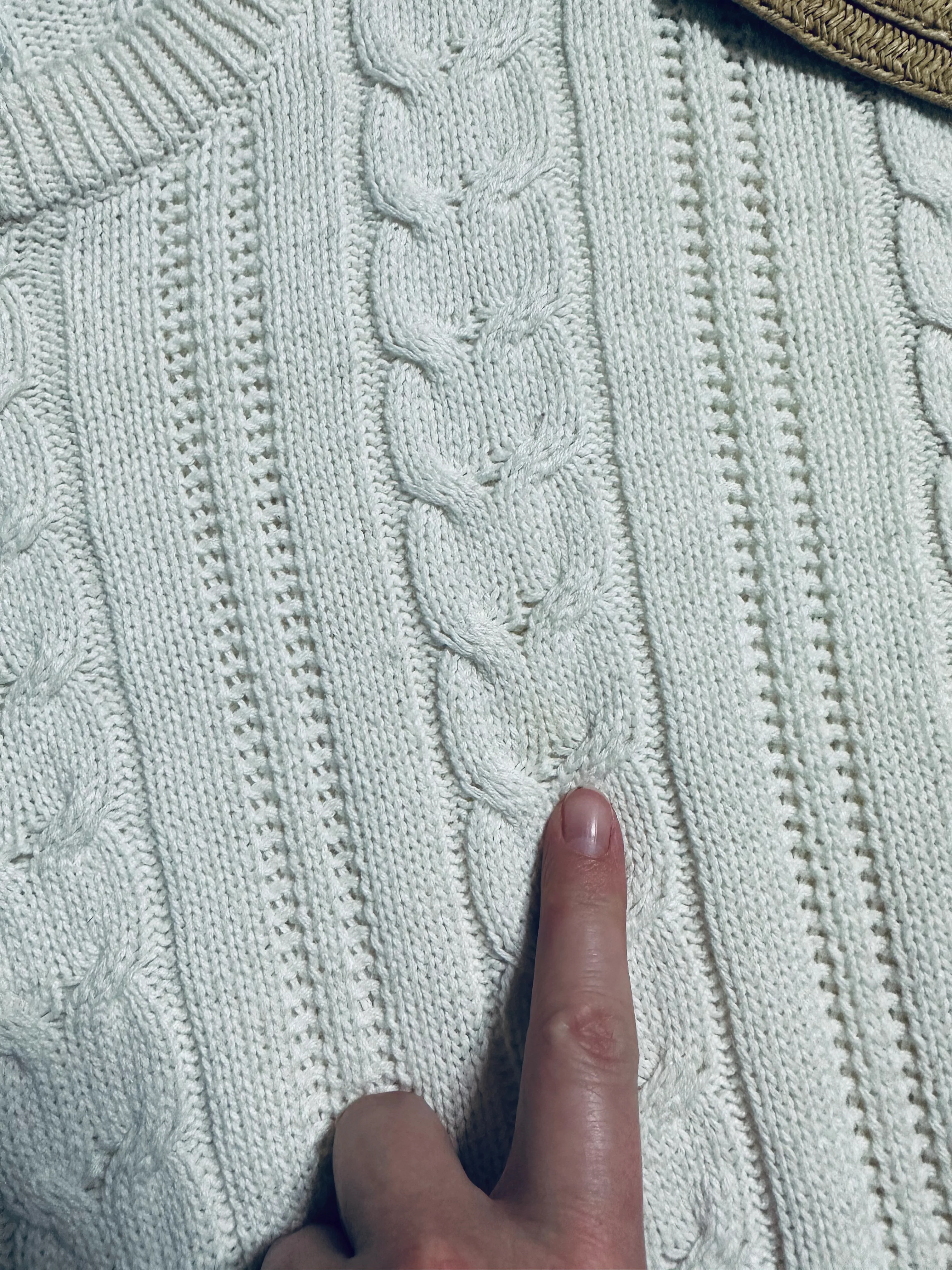 80s/90s Cream Chunky Braided Knit Crewneck Sweater By Extra Energy by De Rotchild - Image 8