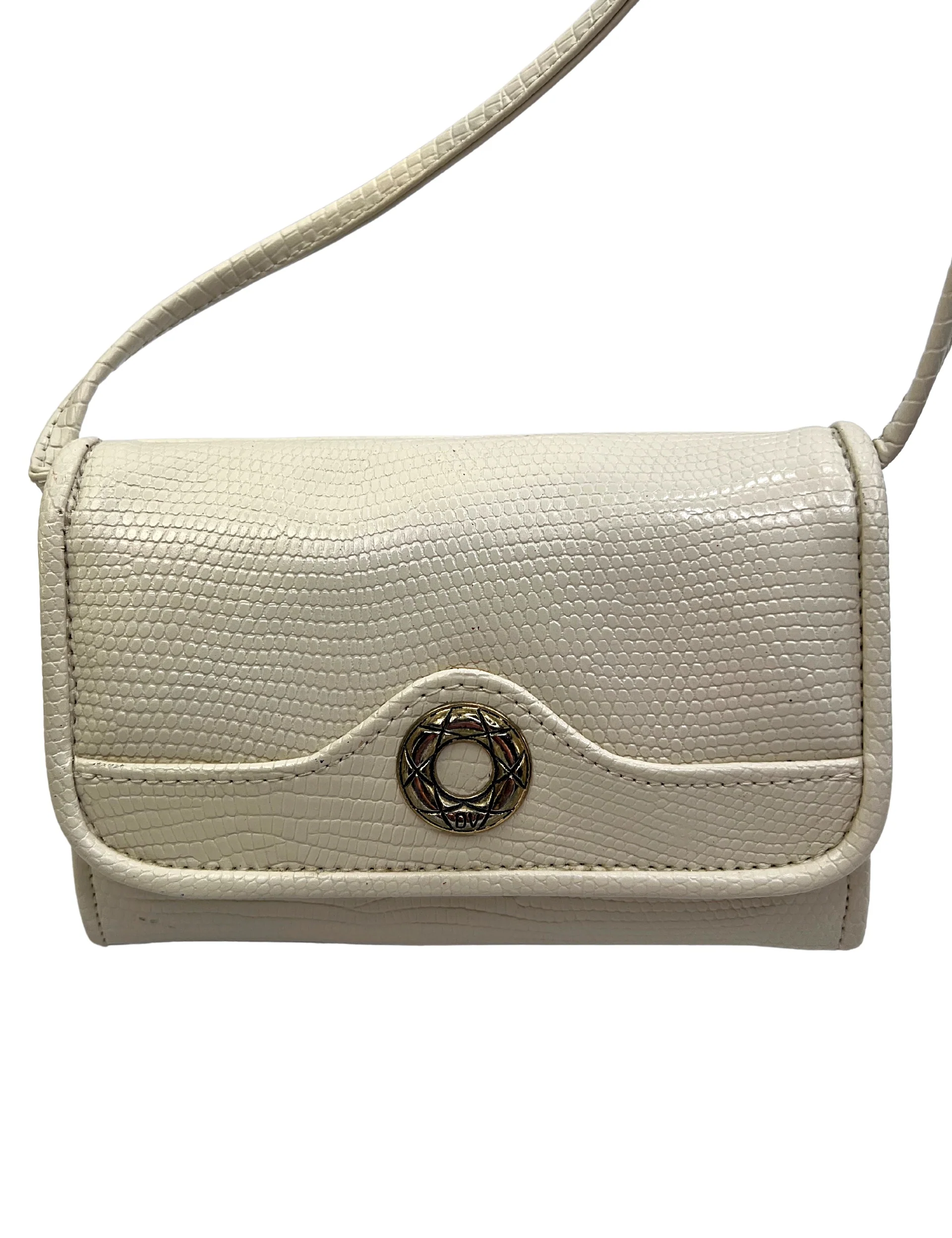80s/90s Cream Snakeskin Accordion Mini Crossbody Bag By Dolce Vista - Image 8