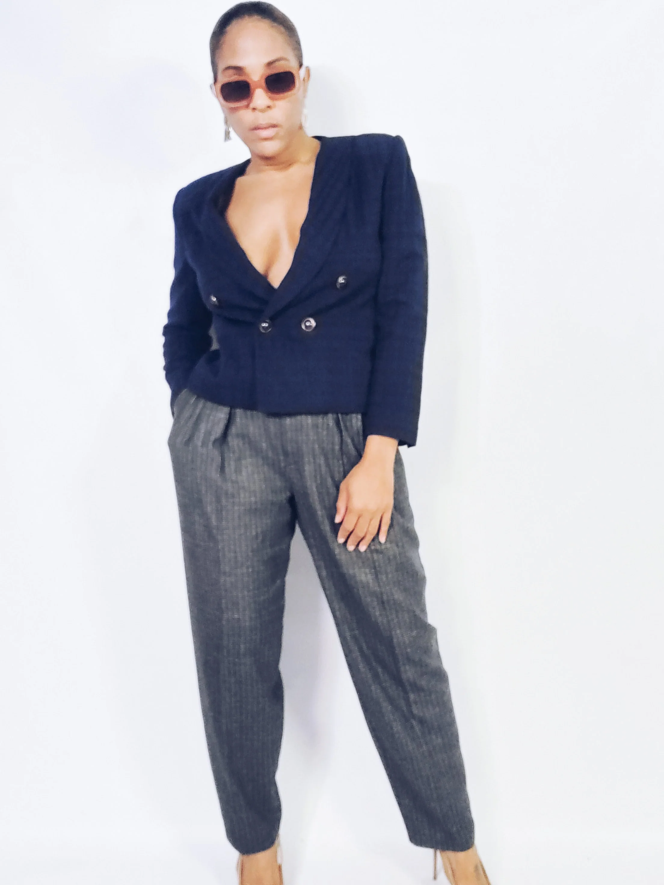 80s/90s Crop Blazer By Hbs Ltd - Image 3