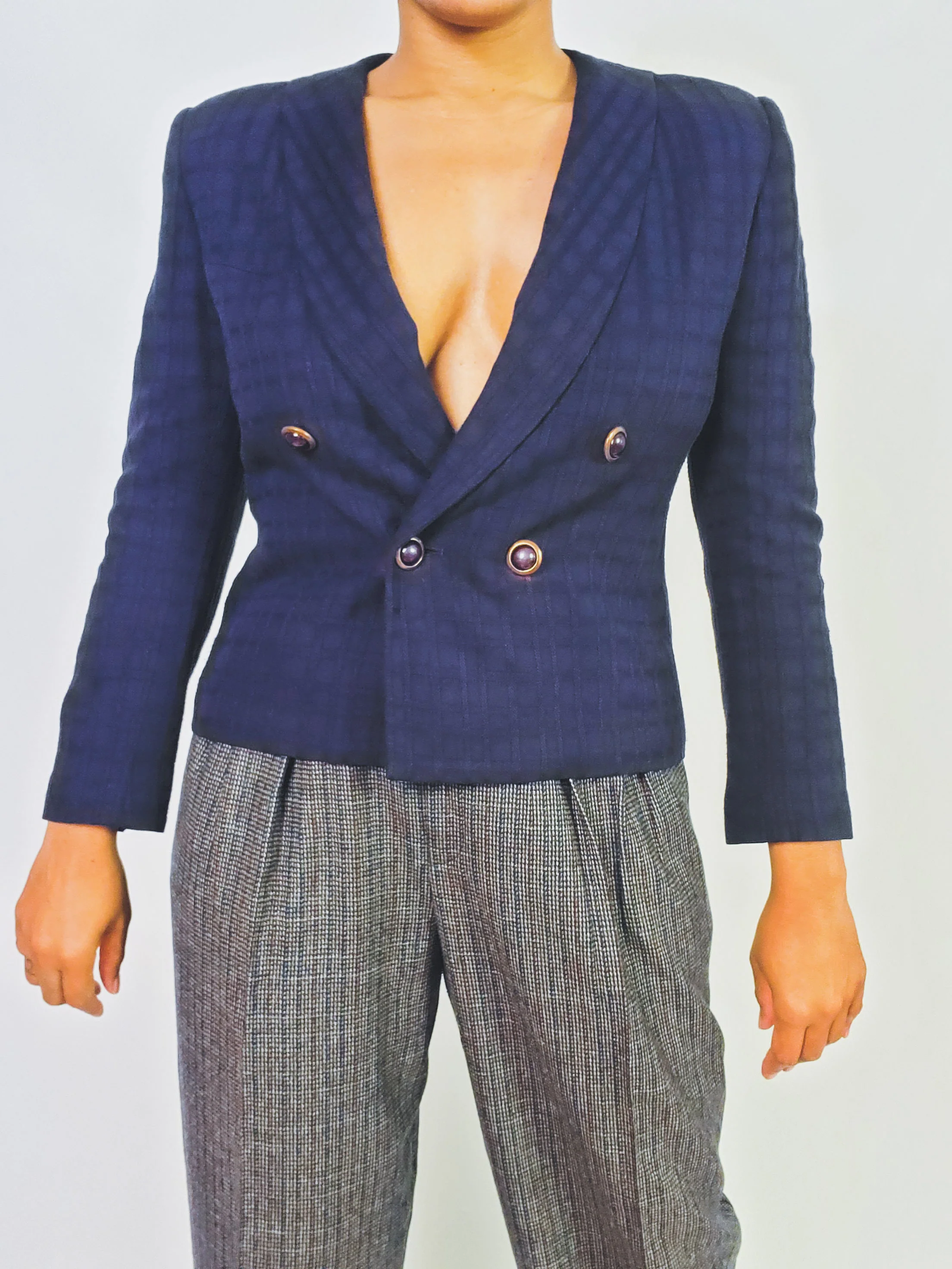 80s/90s Crop Blazer By Hbs Ltd - Image 4