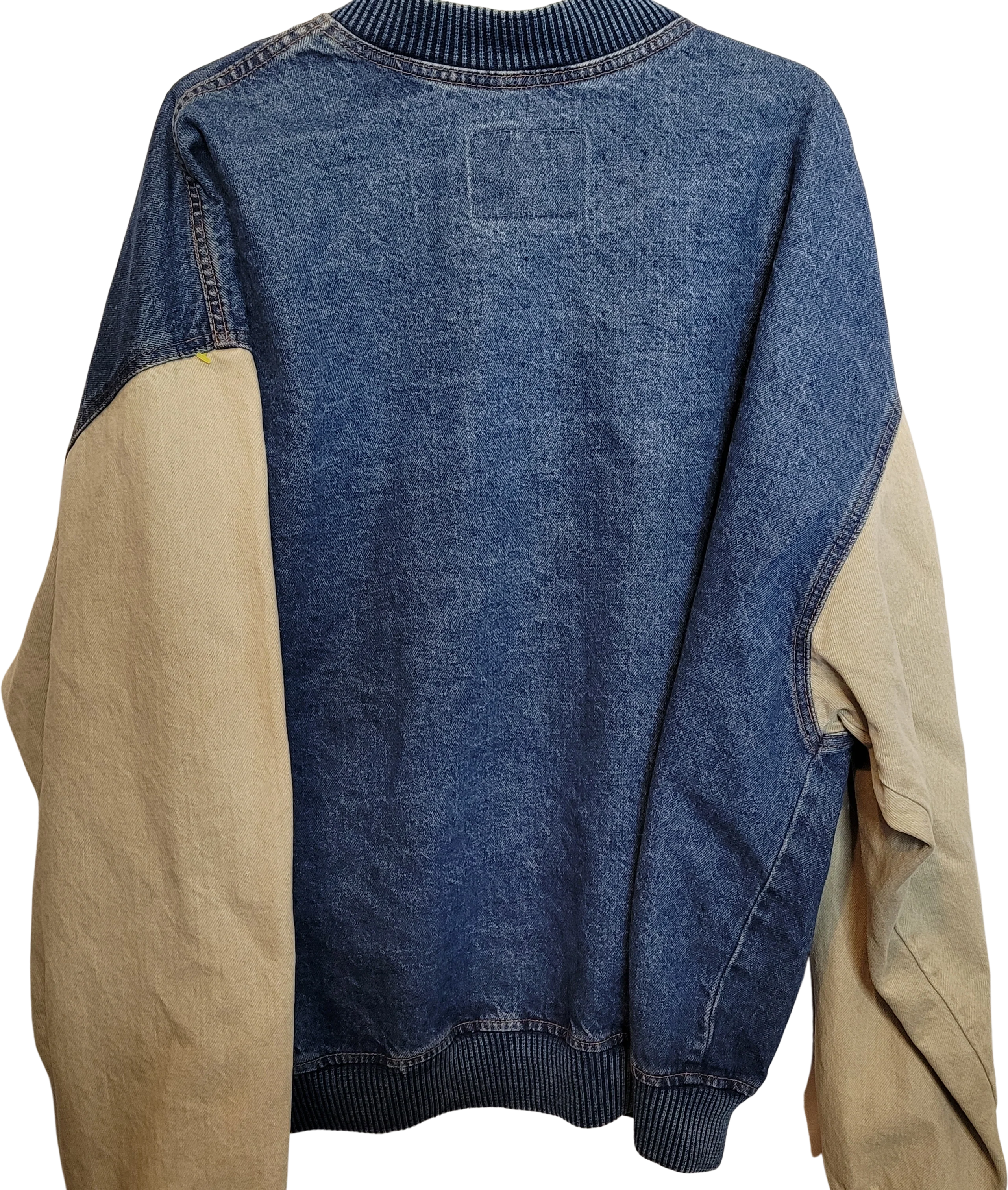 80s/90s Denim Bomber Jacket Moose 90s Retro Xxl Cotton By International Denim - Image 2