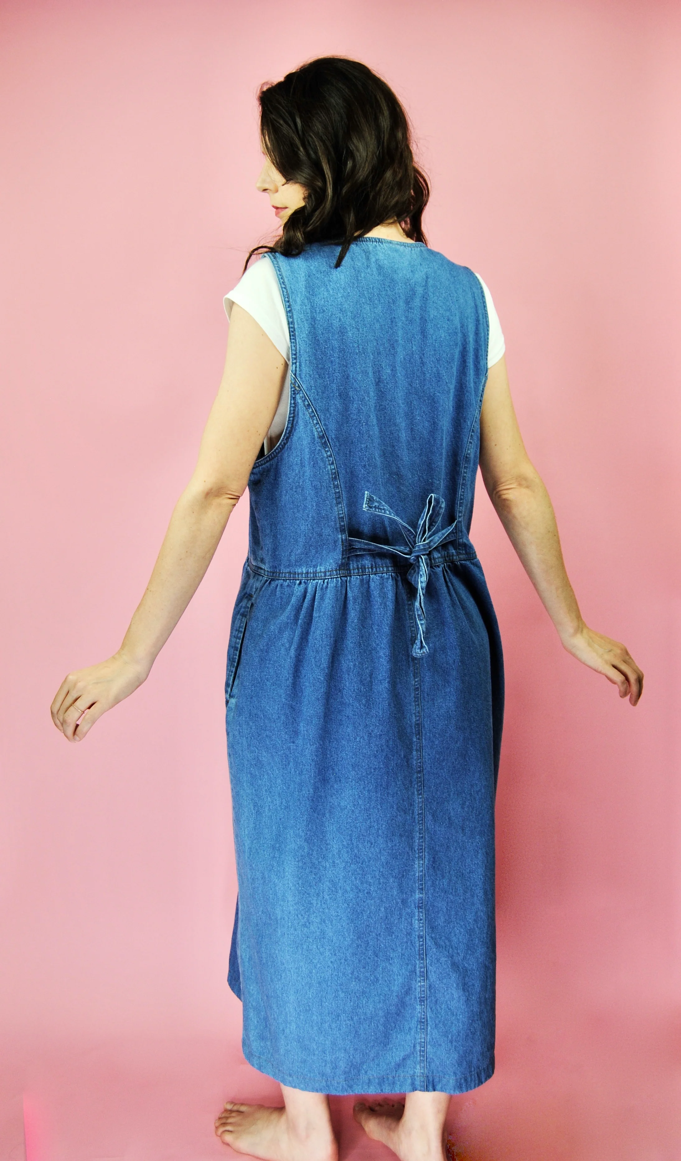 80s/90s Denim Dress With Pockets By Saddlebred - Image 10