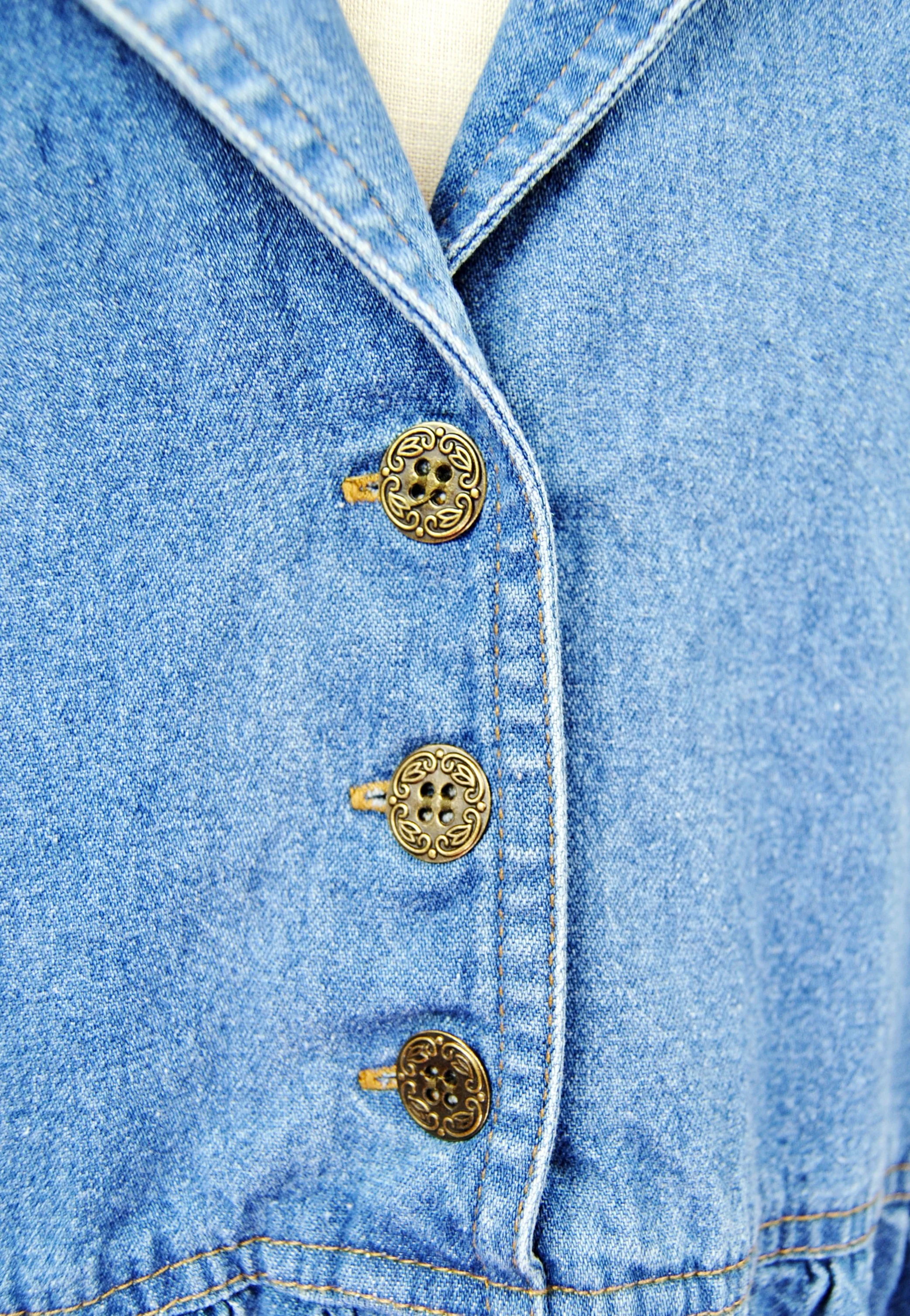 80s/90s Denim Dress With Pockets By Saddlebred - Image 13