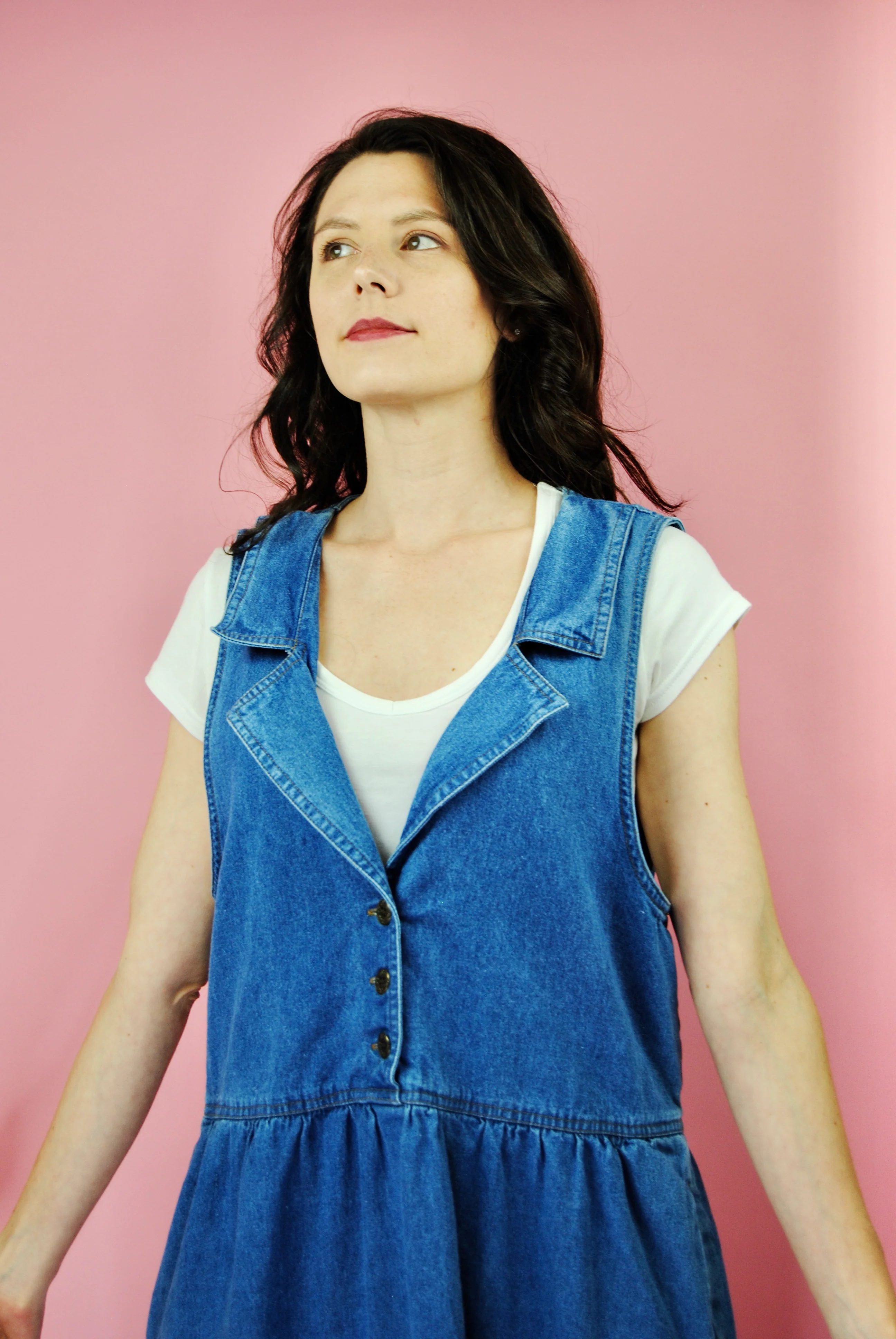 80s/90s Denim Dress With Pockets By Saddlebred - Image 8