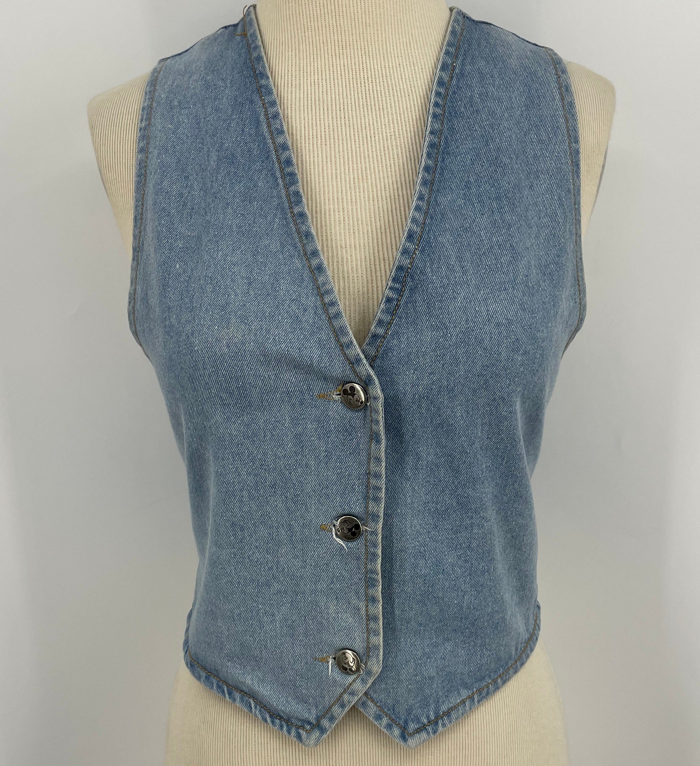 80s/90s Denim Vest By Mickey by Jerry Leigh - Image 4