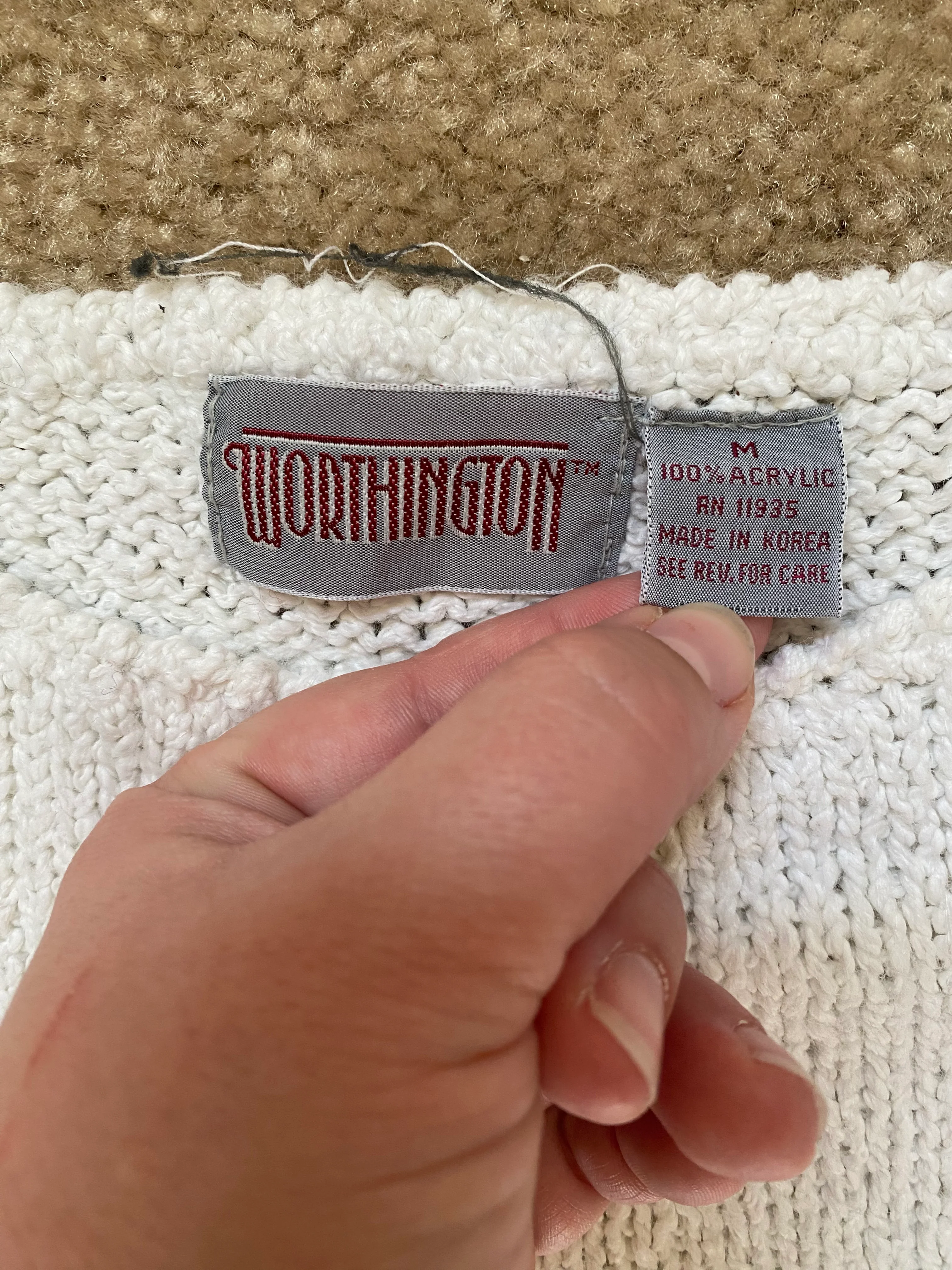80s/90s Drop Short Sleeve Sweater With Roses By Worthington - Image 3