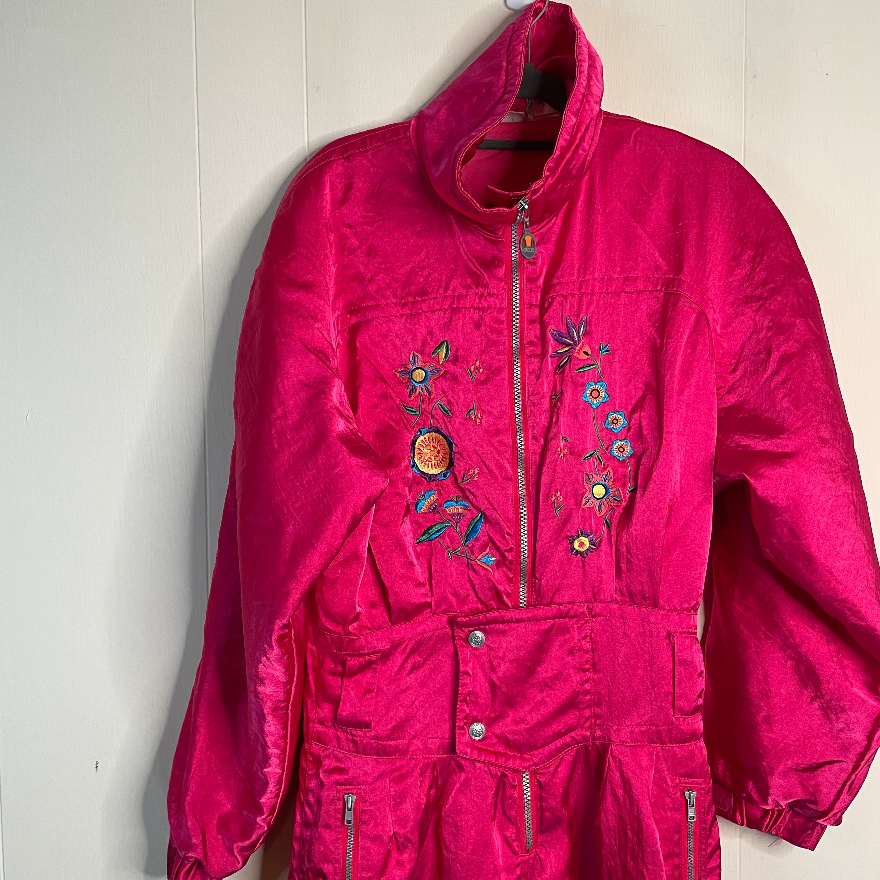 80s/90s Embroidered Skisuit Snowsuit By Ellesee - Image 4