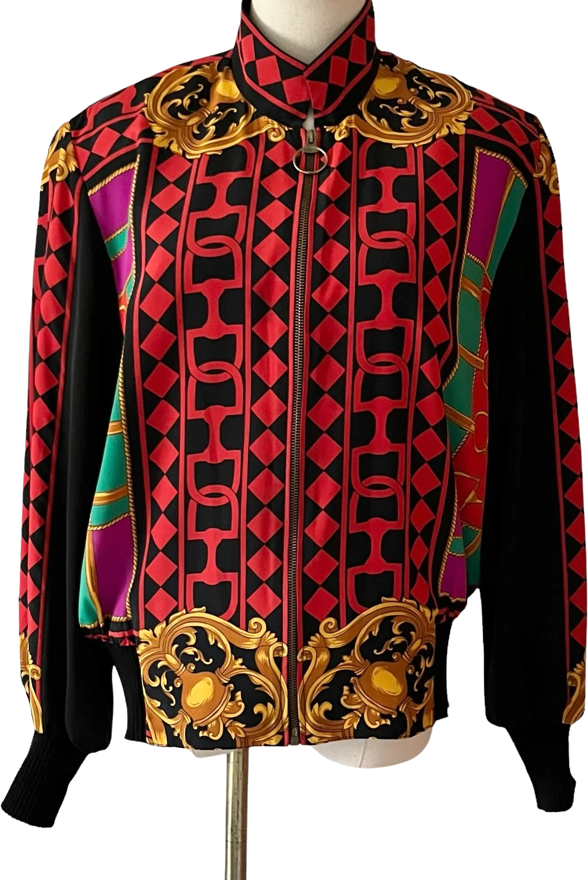 80s/90s Equestrian Style Bomber Jacket By Caron